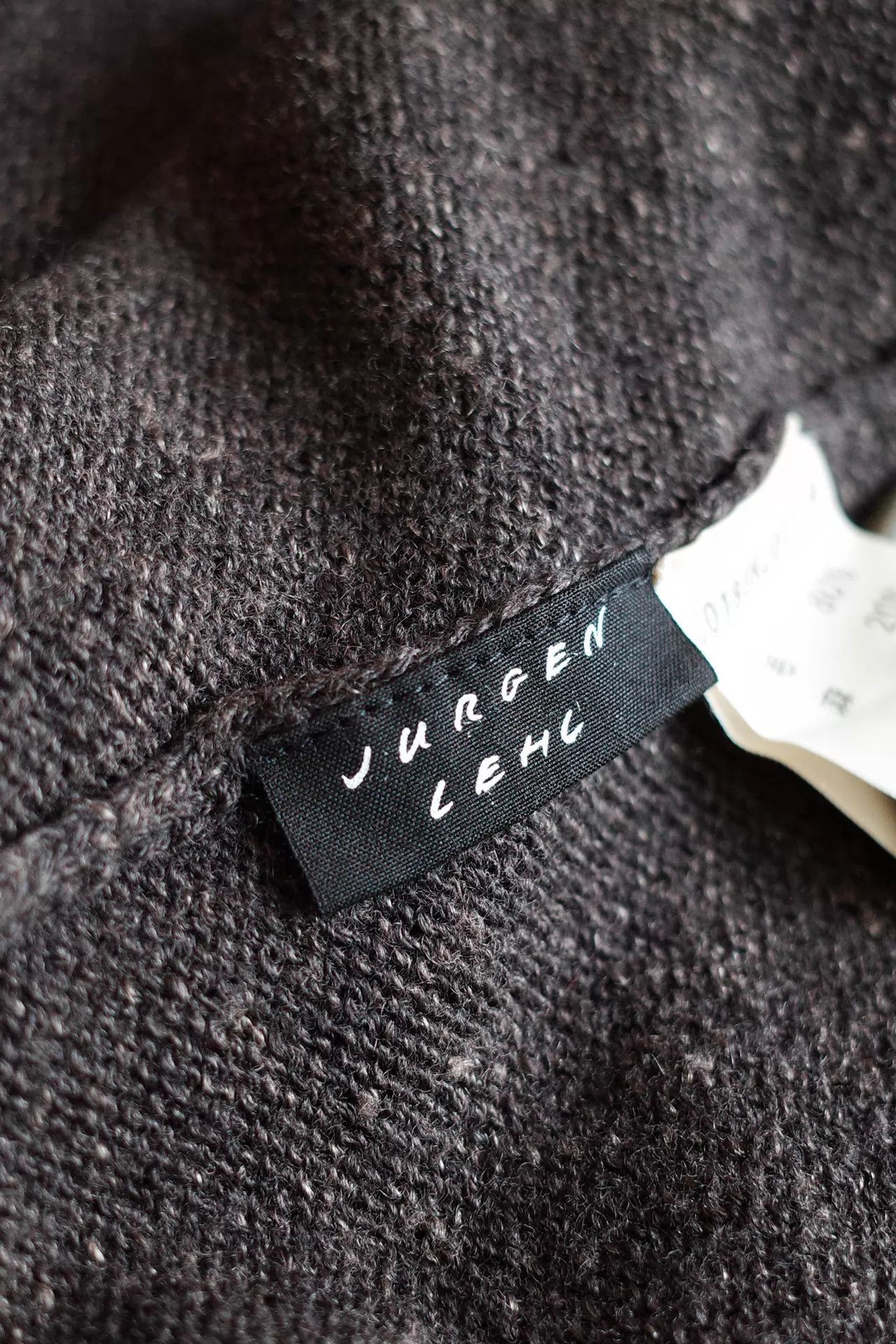 Other Jurgen Lehl 00s Wool Linen Mix Cardigan Black & Brown Size US M / EU 48-50 / 2 - 6 Thumbnail