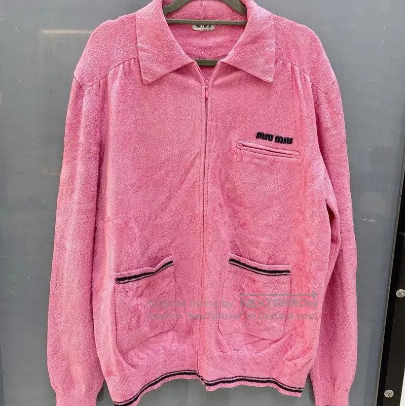 Miu Miu Miu Miu Coral Pink Women's Cardigan . Size L / US 10 / IT 46 - 1 Thumbnail