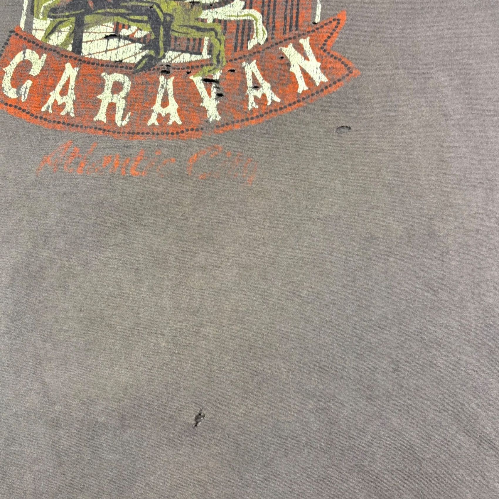 Vintage Dave Matthews Band Caravan Atlantic City 2011 Tour T-Shirt Gray Distress Short Sleeve Adult Large Regular Crew Neck Graphic Print Vintage No N/A Size US L / EU 52-54 / 3 - 6 Thumbnail