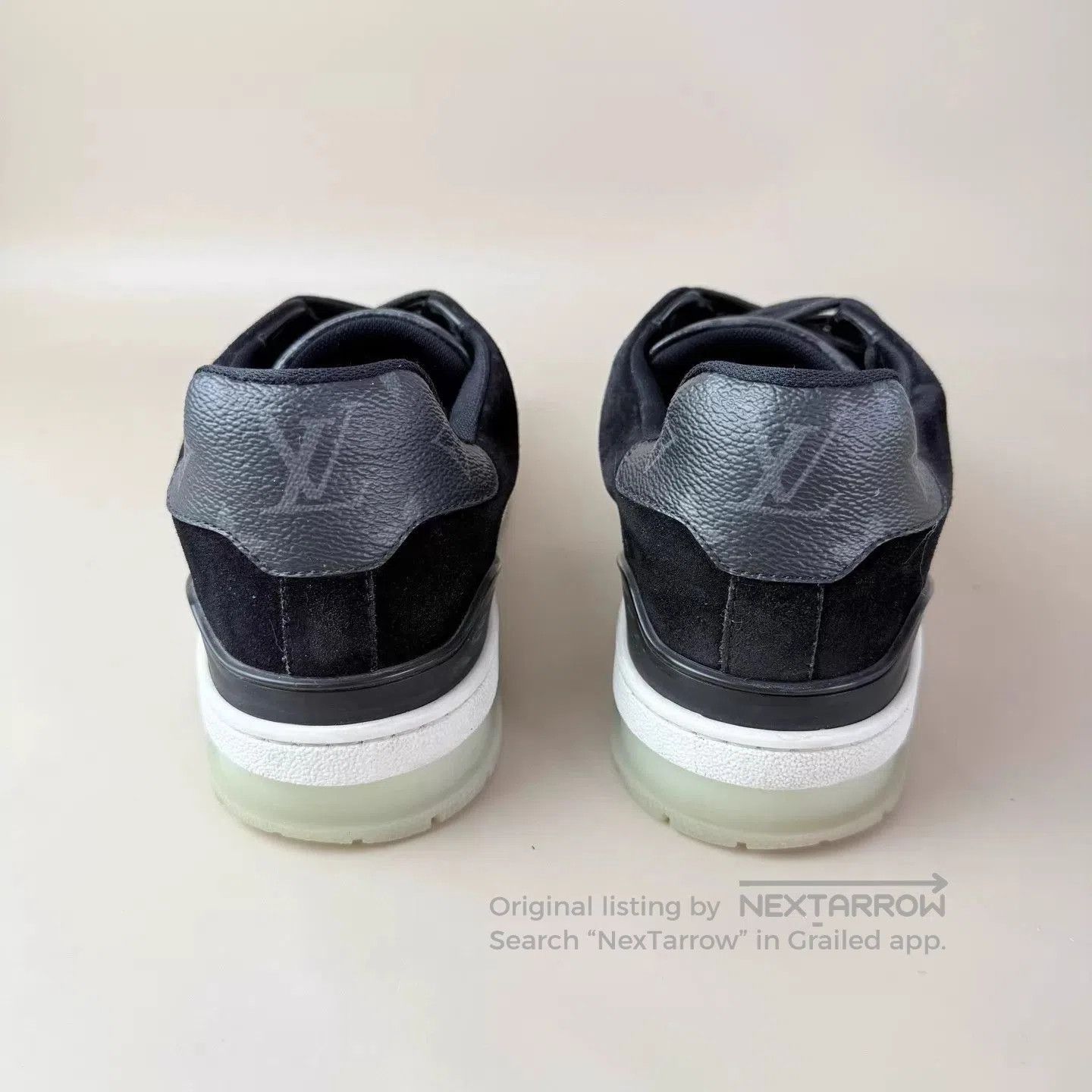 Louis Vuitton Black Low-Top Sneakers Size 8.5. Size US 8.5 / EU 41-42 - 3 Thumbnail