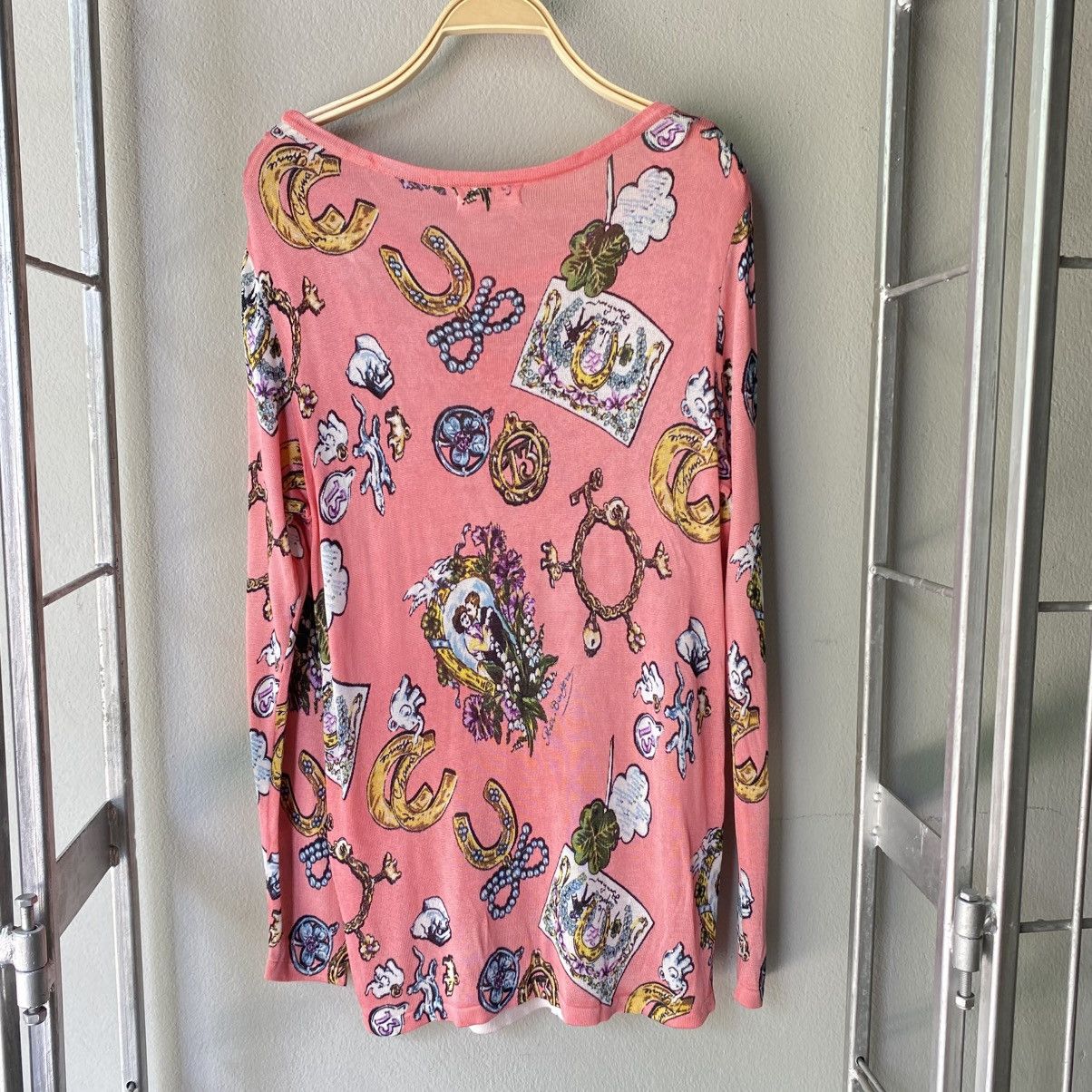 Karl Lagerfeld Karl Lagerfeld Pink Graphic Print Long Sleeve Top Size S / US 4 / IT 40 - 2 Thumbnail