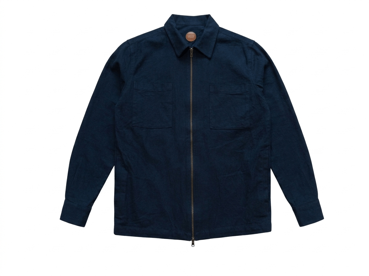 Common People Common People Navy Cotton Zip Up Utility Overshirt Jacket Size US M / EU 48-50 / 2 - 1 Thumbnail
