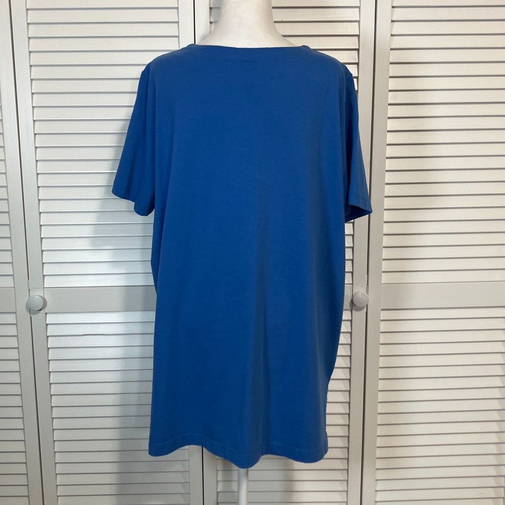 Blair Blair Anytime Boho Blue White Floral Tunic Blouse XLG Size XL / US 12-14 / IT 48-50 - 2 Thumbnail
