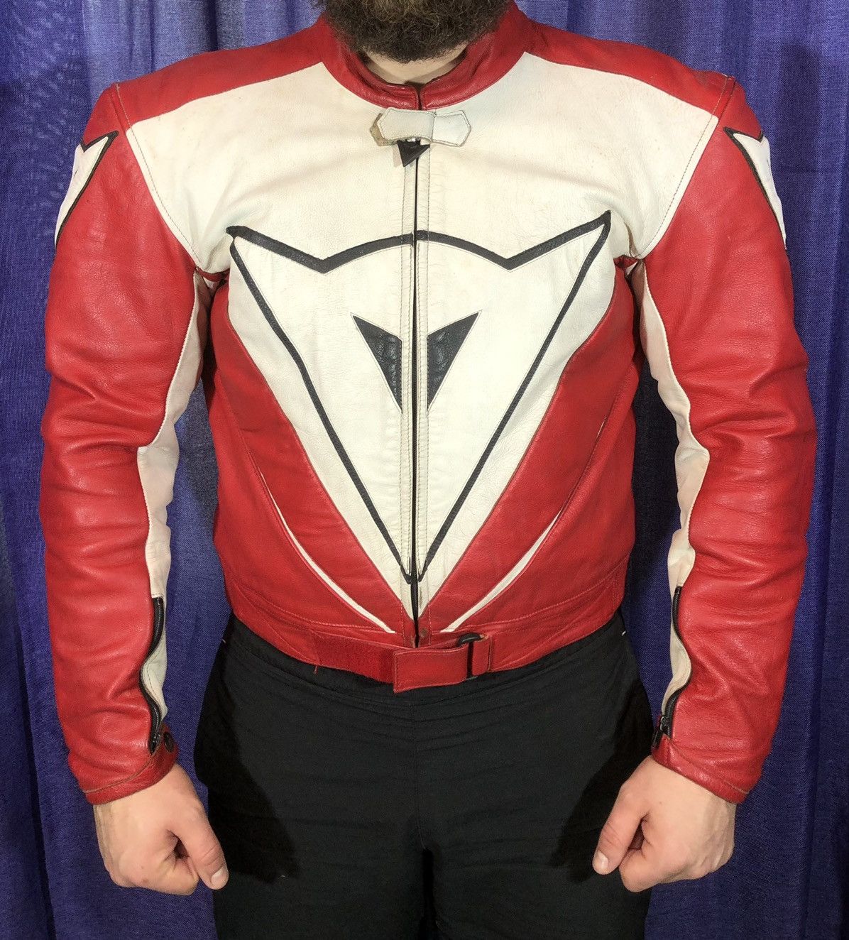Ferrari × Honda × Yamaha Dainese Ducati Motorcycle Moto leather jacket Racing Size US XL / EU 56 / 4 - 2 Thumbnail