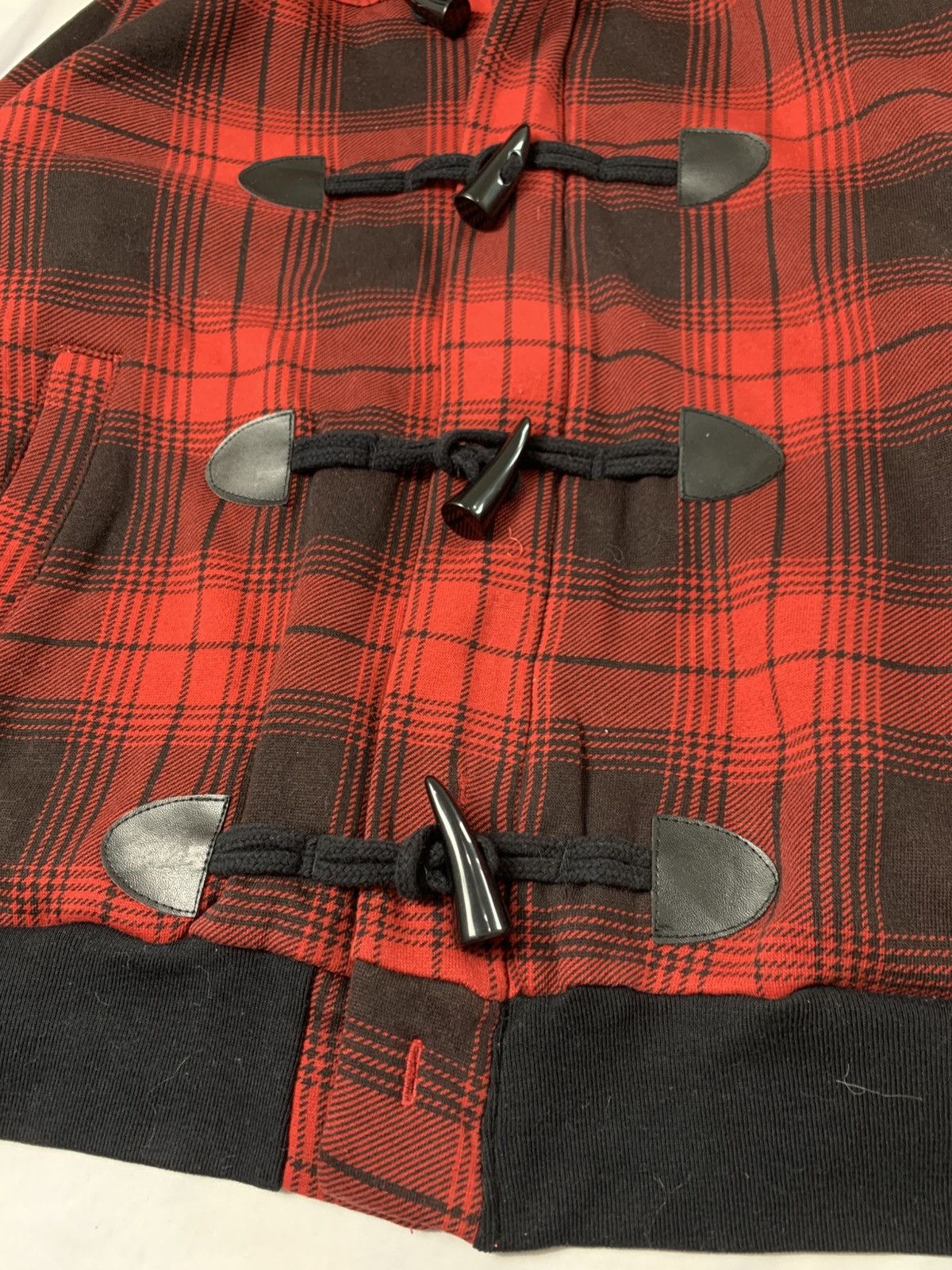 GOSTAR DE FUGA Fur hoodie tartan fireman punk grunge Size US M / EU 48-50 / 2 - 5 Thumbnail