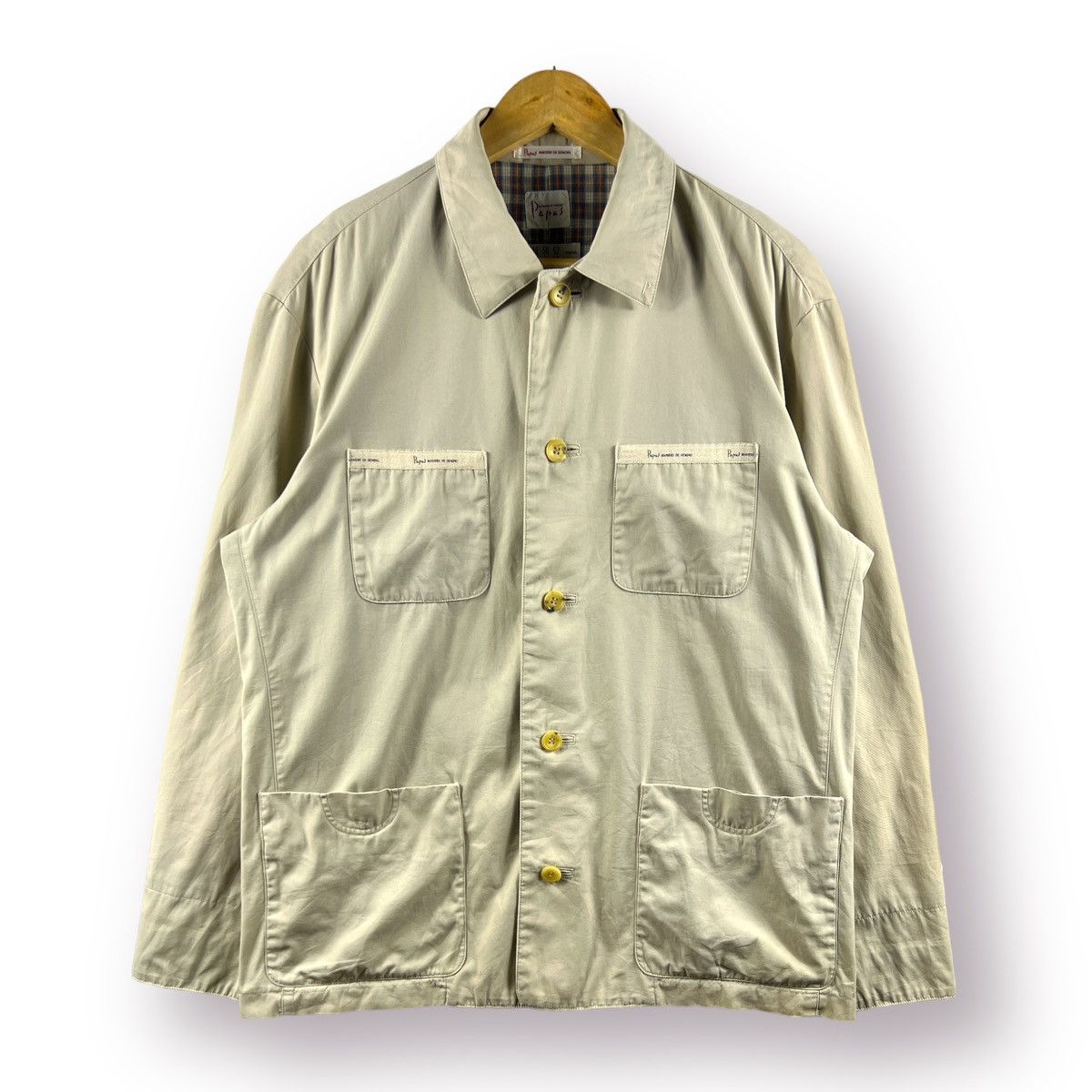image of A Ma Maniere x Vintage Papas Maniere De Heming Japan Chore Style Jcket - M in All Nude (Size Medium