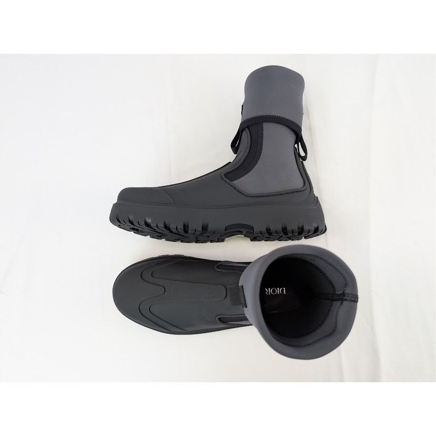 Dior o1rshd1 Leather Neoprene Garden Boots in Black / Grey Size US 9 / EU 42 - 1 Thumbnail