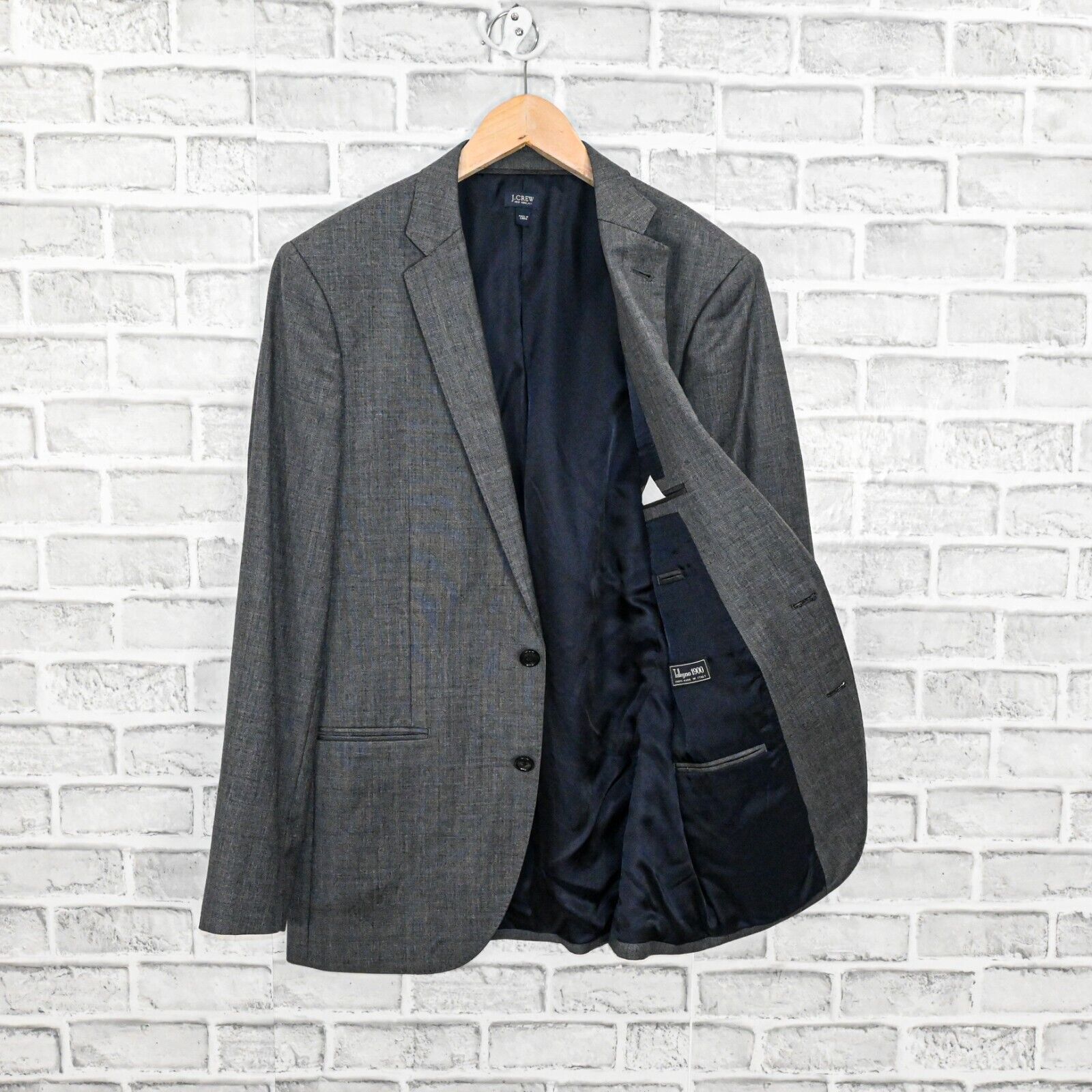 J.Crew J.Crew Ludlow Suit Jacket Grey Double vent tollegno 1900 Size 38R - 1 Thumbnail