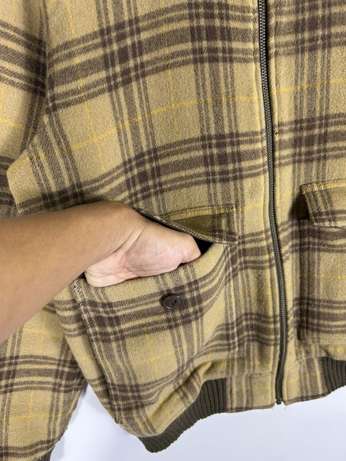 Columbia × Flannel × Vintage ⚡️Vintage Columbia Mens Hair Zipper Bomber Jacket Size US XS / EU 42 / 0 - 7 Thumbnail