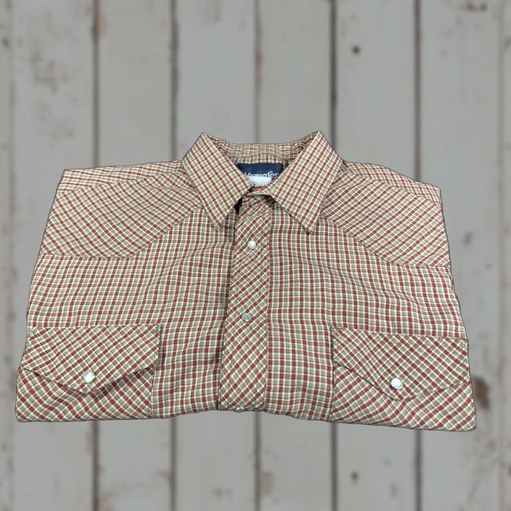 Wrangler Wrangler Western Shirt Men's XL Short Sleeve Plaid Pearl Snaps Button-Up Multicolor Size US XL / EU 56 / 4 - 1 Thumbnail