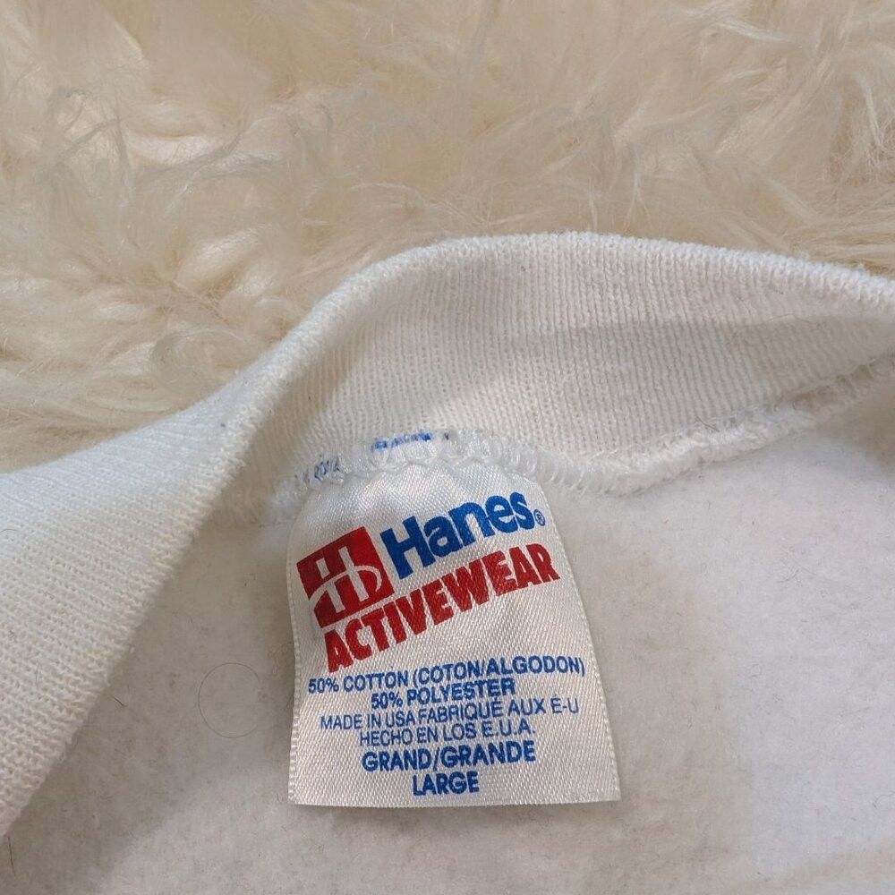 Hanes Hanes Vintage White Hellfire & the Dalmatians Crew Neck Swe Size US L / EU 52-54 / 3 - 4 Thumbnail