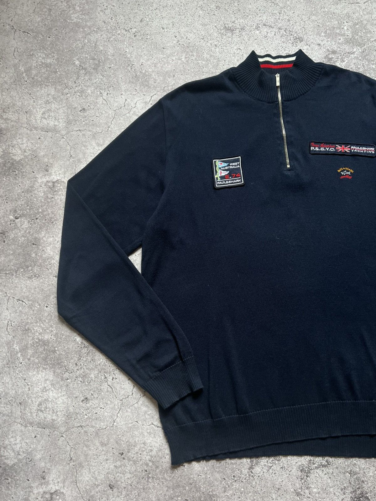 Paul & Shark Paul & Shark Premium 1/3 zip Cotton Sweater Size US XL / EU 56 / 4 - 2 Thumbnail