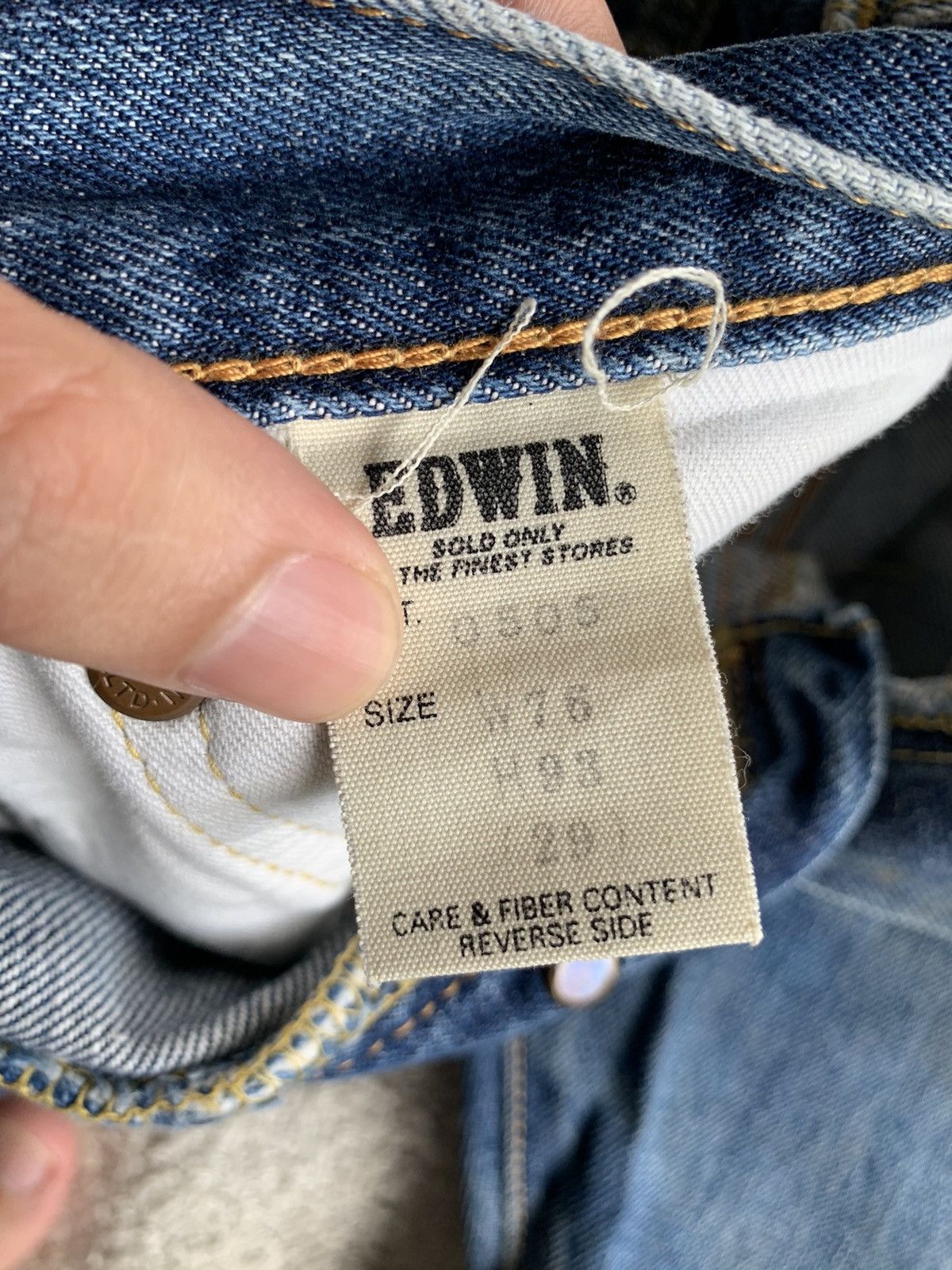If Six Was Nine VINTAGE EDWIN 505 SELVEDGE BAGGY MUDWASH DISTRESSED DENIM Size US 29 - 13 Thumbnail