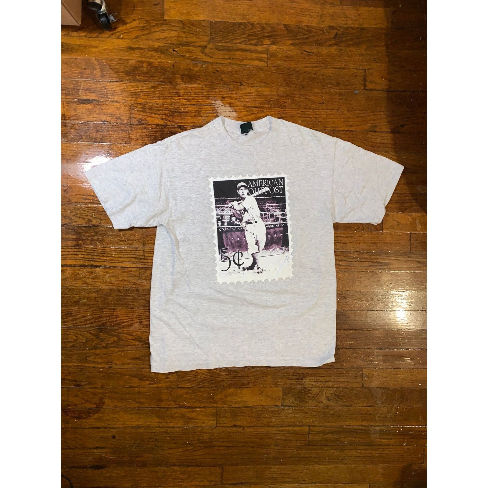 Other × Vintage Vtg American Outpost Baseball Stamp T Shirt USA L Size US L / EU 52-54 / 3 - 2 Thumbnail