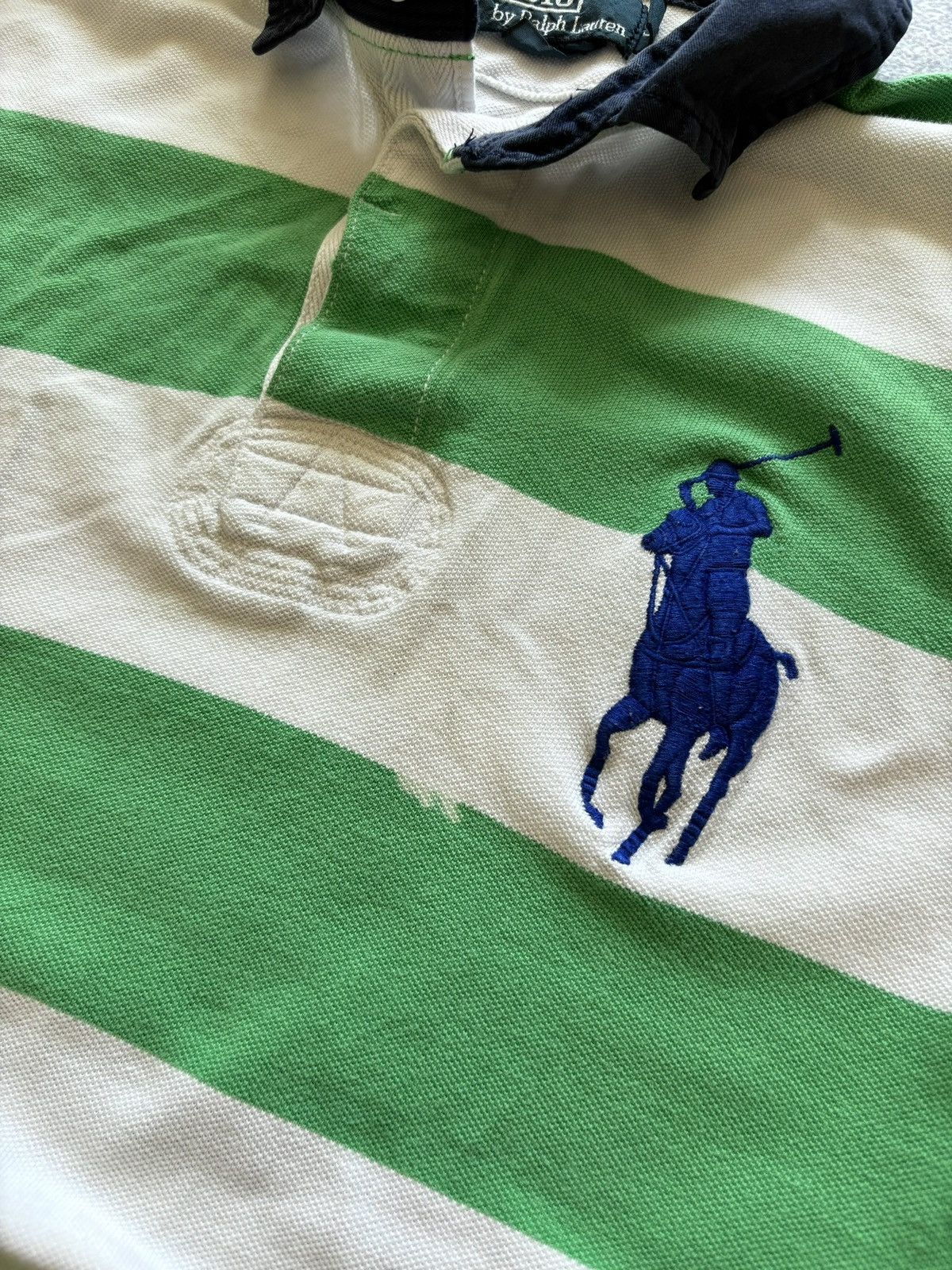 Polo Ralph Lauren × Ralph Lauren × Rugby Ralph Lauren Polo Ralph Lauren Rugby Striped Polo Big Pony Logo Retro 90s Size US L / EU 52-54 / 3 - 5 Thumbnail