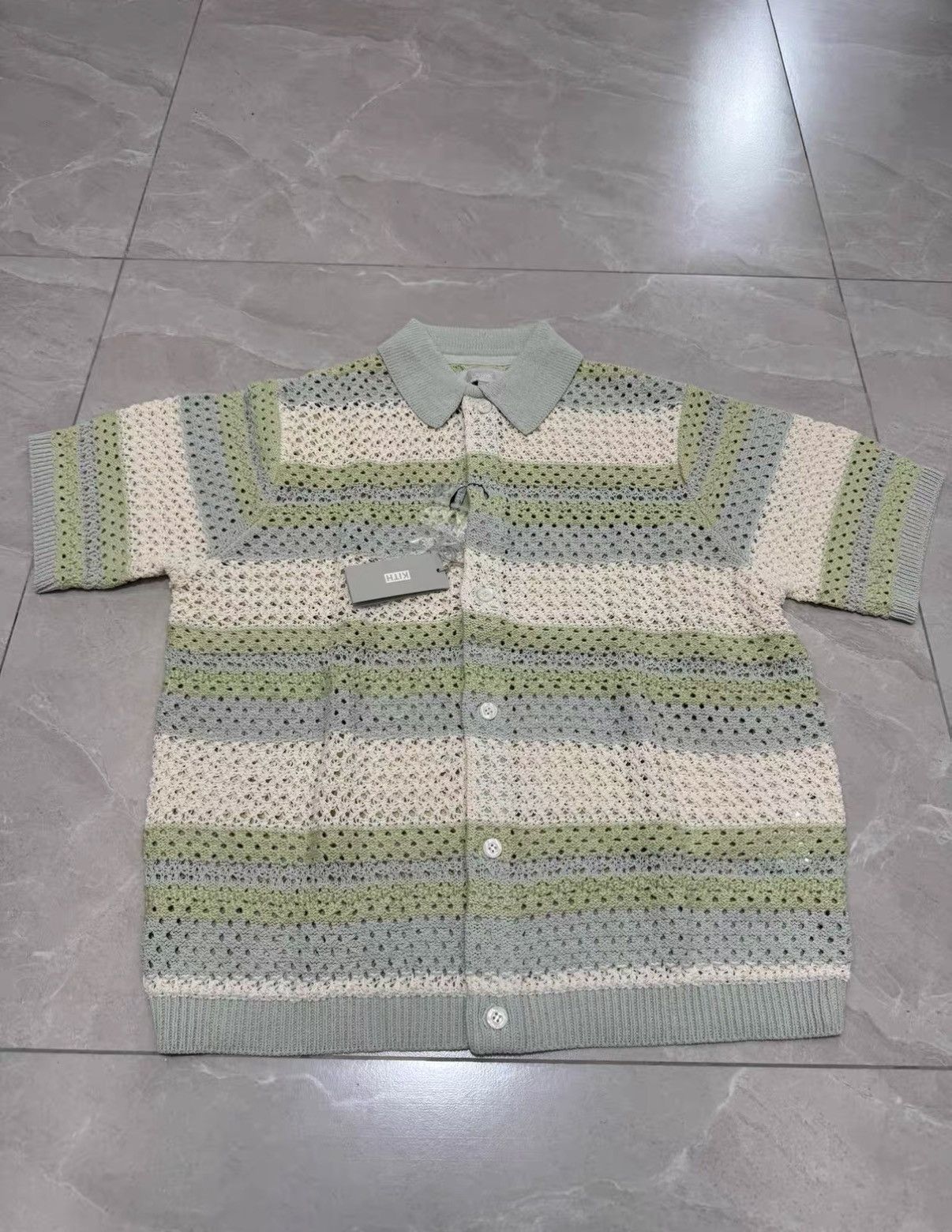 Kith KITH SS24 Summer Crochet Button Polo Shirt J34 Size US M / EU 48-50 / 2 - 1 Thumbnail