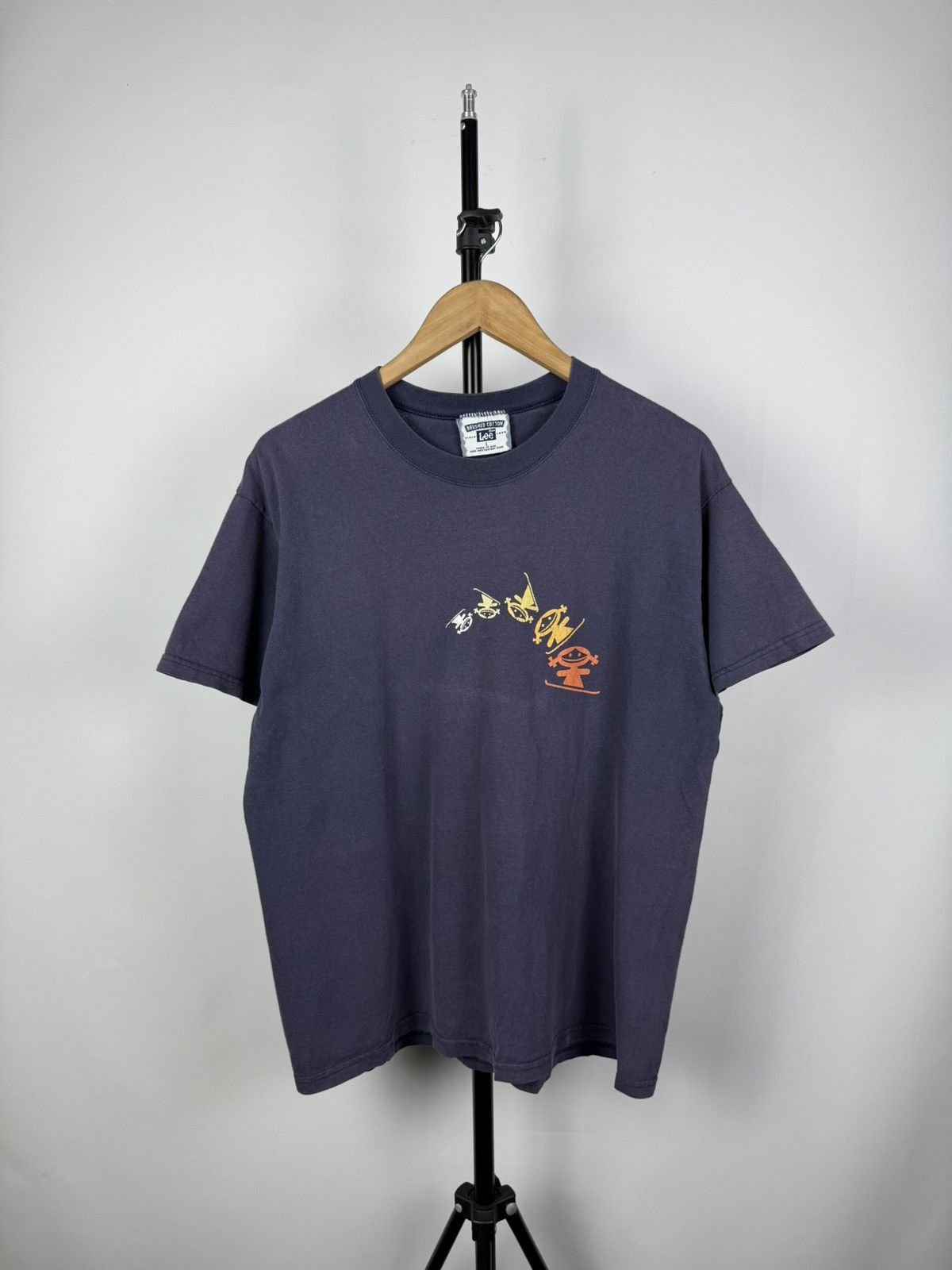 Lee × Vintage Vintage 90s Lee T Shirt Tee Made in USA Baggy Big Logo Size US L / EU 52-54 / 3 - 1 Thumbnail