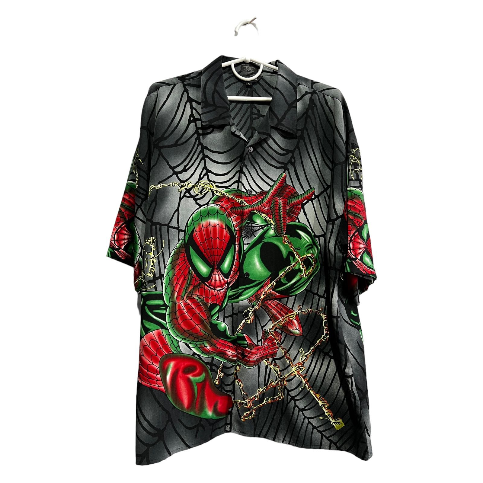 Changes × Marvel Comics × Vintage Y2K Vintage Spiderman Button Up Shirt All Over Marvel Size US L / EU 52-54 / 3 - 1 Thumbnail