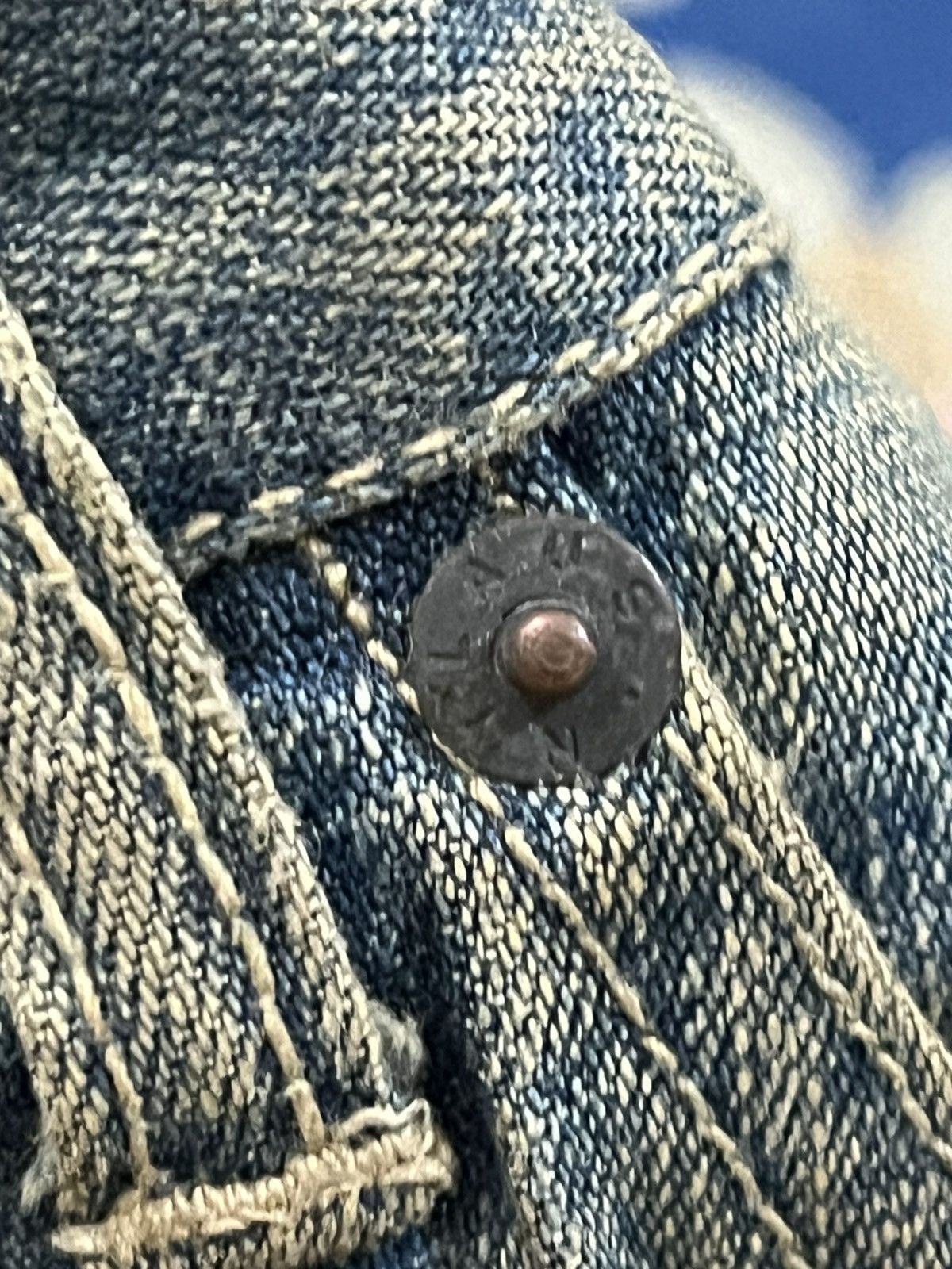 If Six Was Nine Vintage Japanese Nylaus 0125 Mudwash Patchwork Denim Size US 31 - 10 Thumbnail