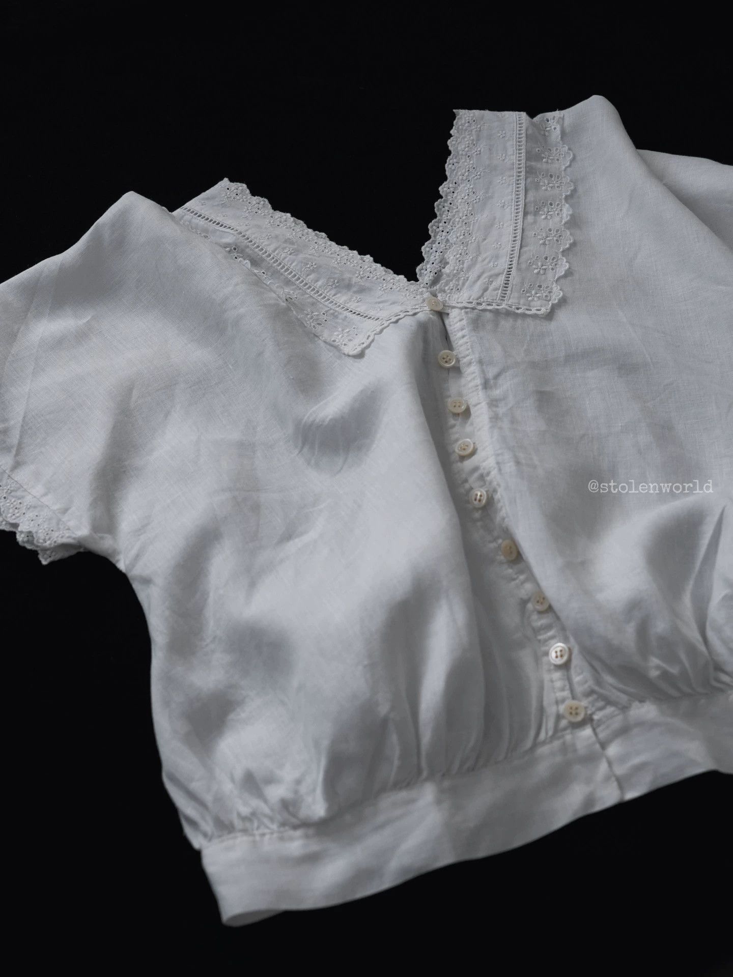 Comme des Garcons tricot comme des garçons 2011ss linen lace blouse Size S / US 4 / IT 40 - 5 Thumbnail