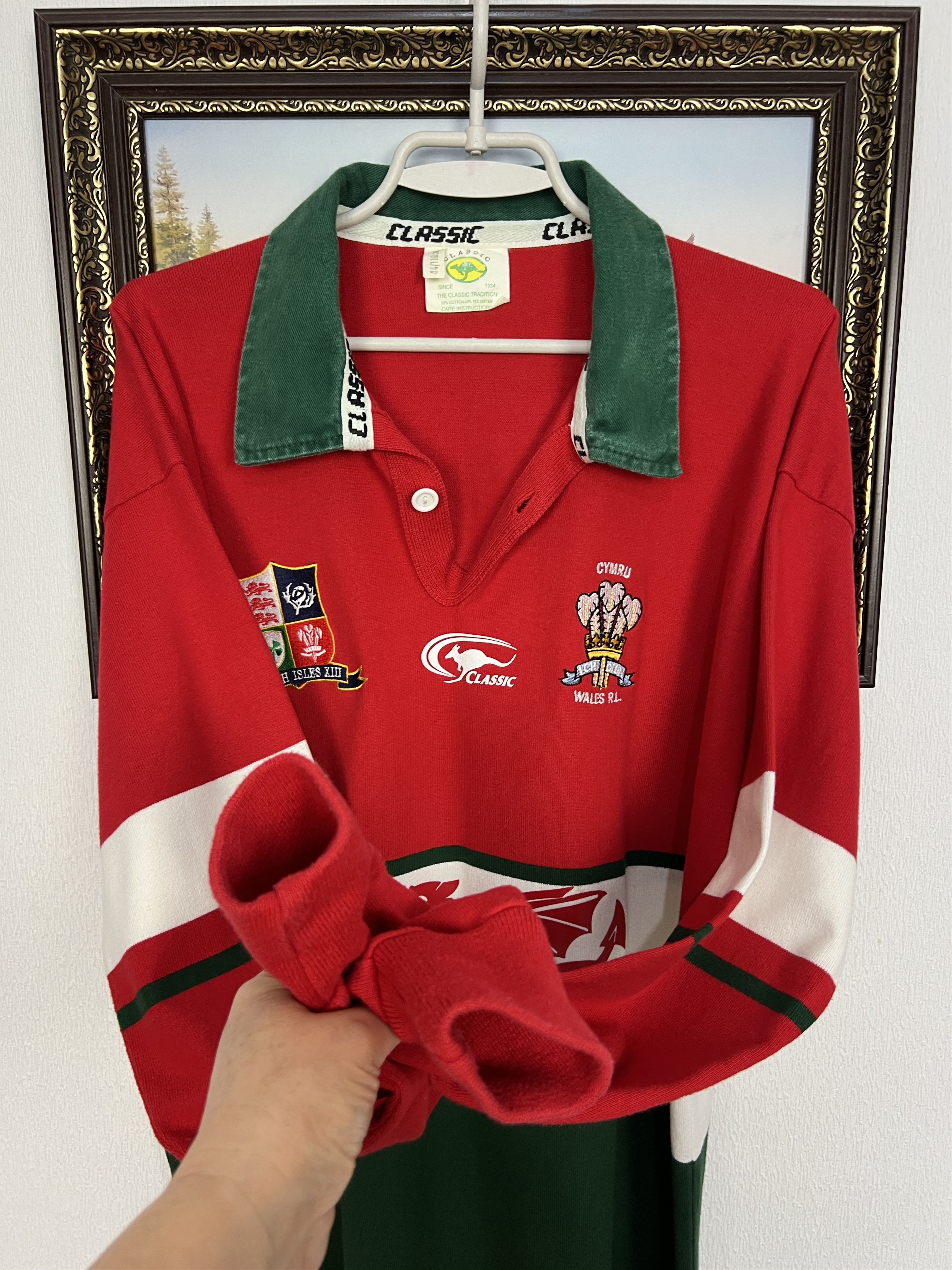 Vintage Wales Rugby League Union Jersey Long Sleeve Trikot Size US L / EU 52-54 / 3 - 5 Thumbnail