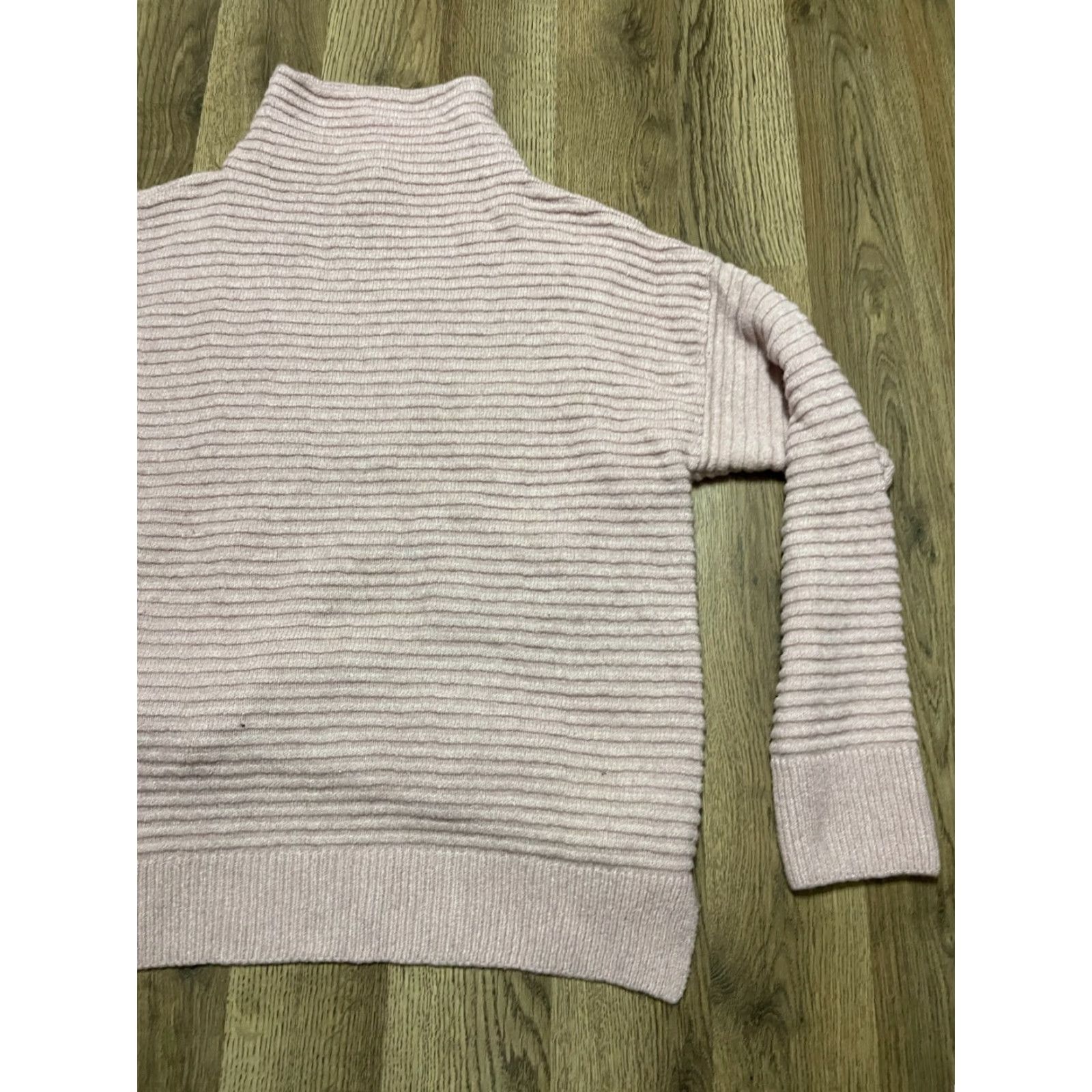 New Republic REPUBLIC Sweater Women's Small Pink Turtleneck Pullover Long Sleeve Ribbed Size S / US 4 / IT 40 - 4 Thumbnail