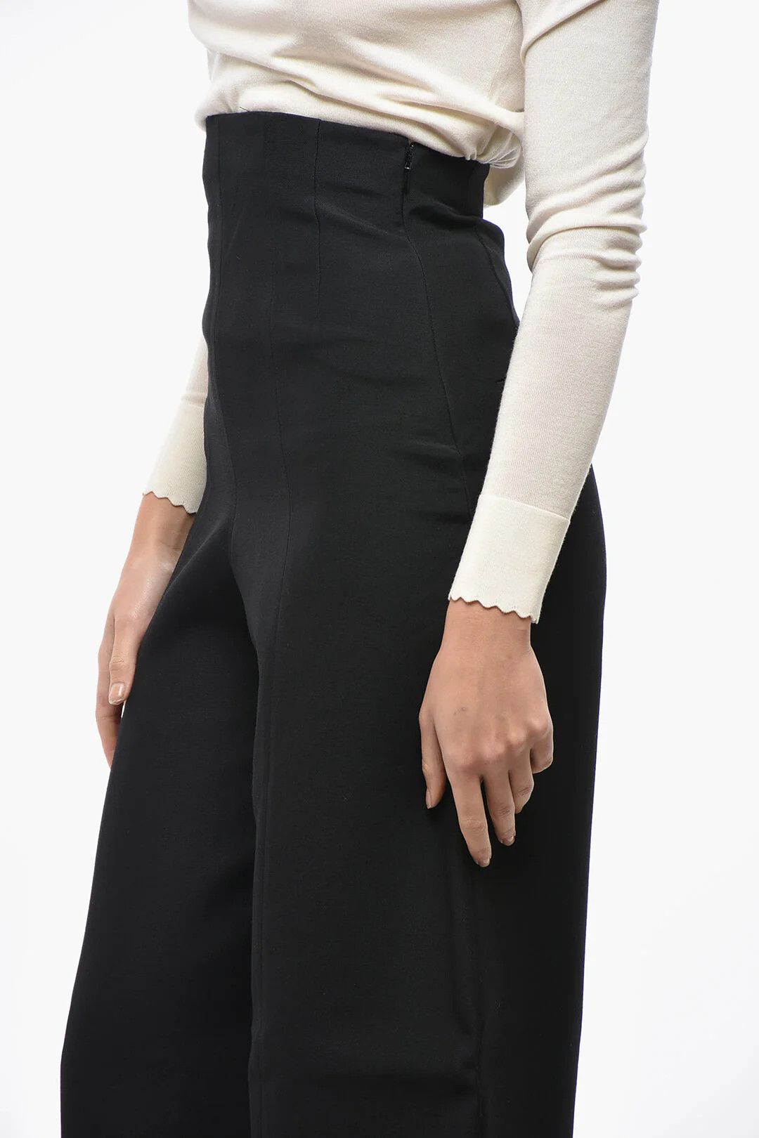 KHAITE og1mm0426 Super High-Waist Pant in Black Size 27" / US 4 / IT 40 - 3 Thumbnail
