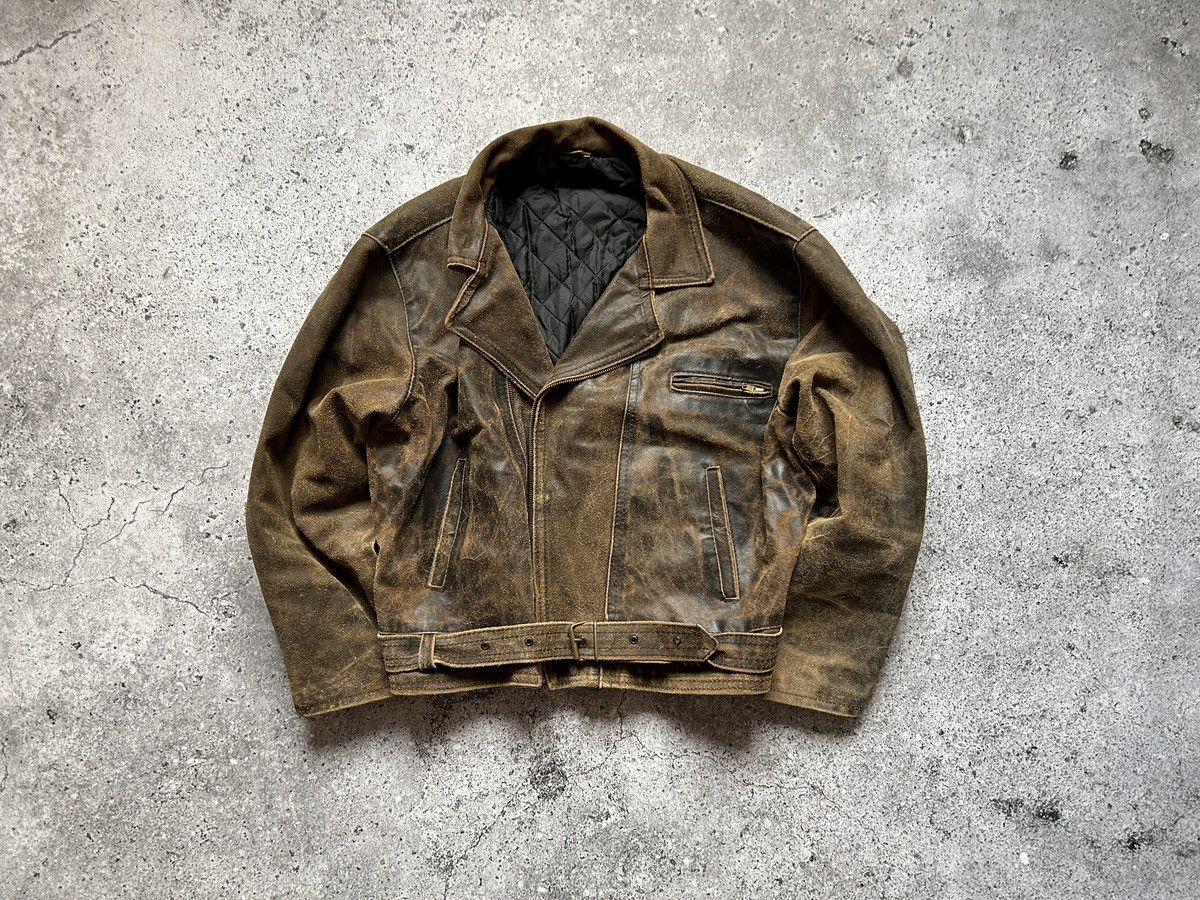 image of Avant Garde x Harley Davidson Beautiful Brown Leather Jacket, Men's (Size Medium)
