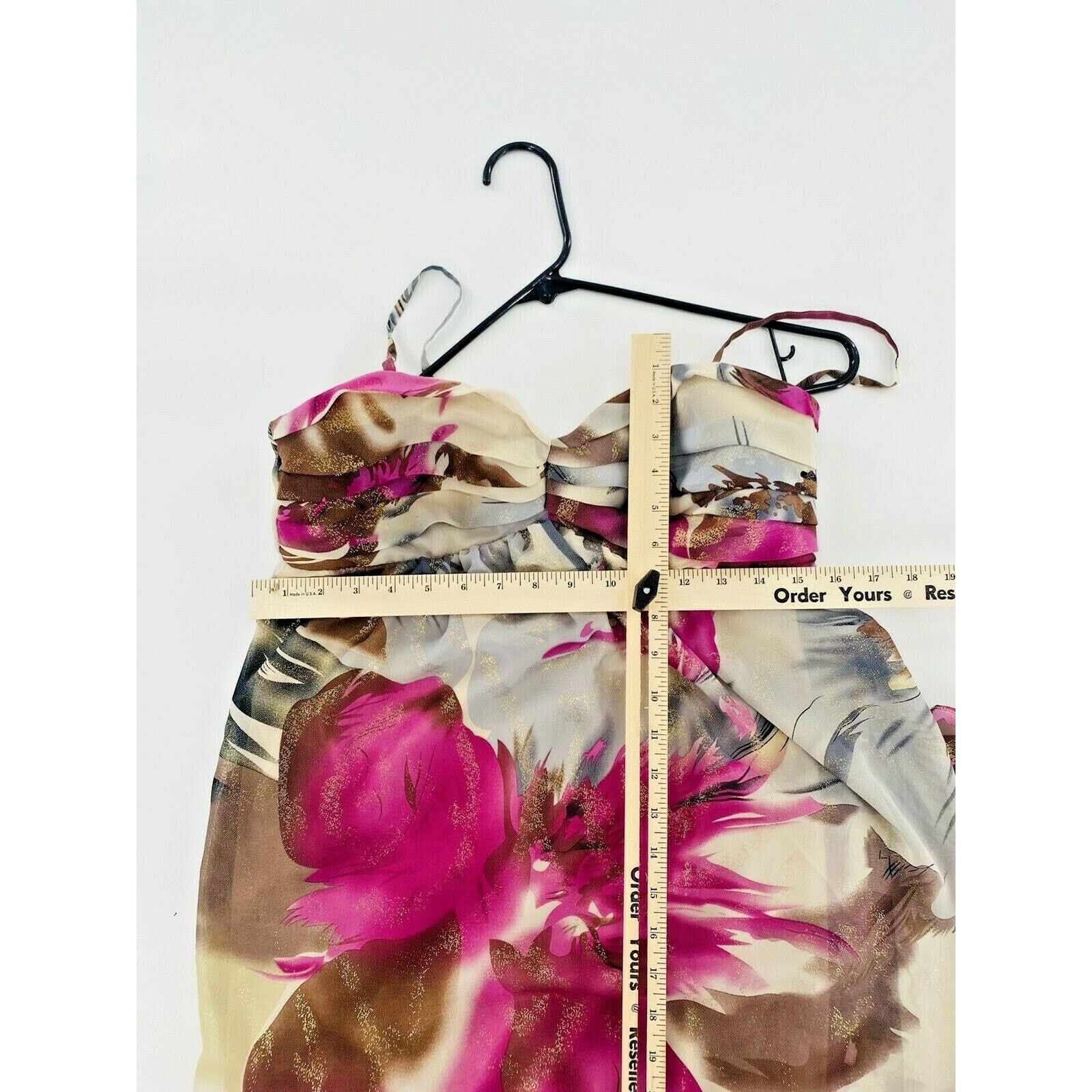 Other Robbie Bee Evening Maxi Dress size 10 Bra Shelf Floral Size L / US 10 / IT 46 - 7 Thumbnail
