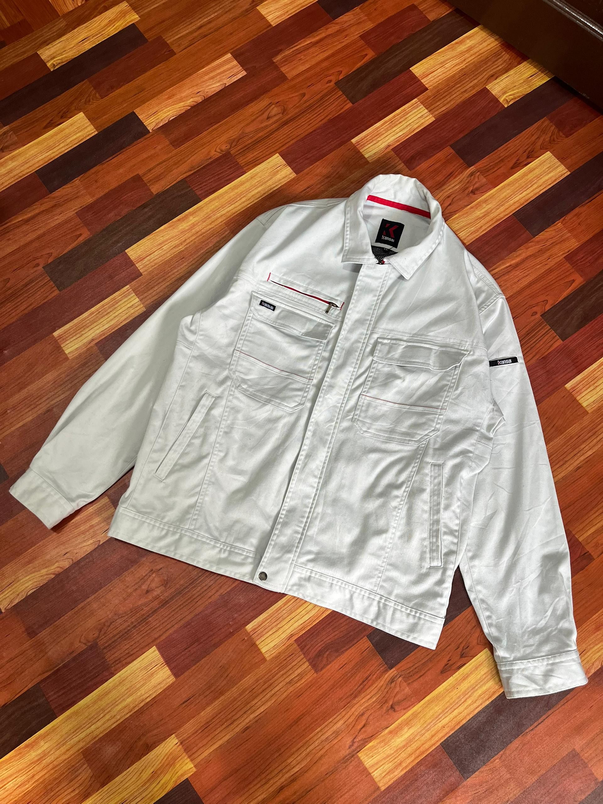 Kansai Yamamoto Kansai Yamamoto Light Grey Utility Work Jacket Size US L / EU 52-54 / 3 - 15 Thumbnail