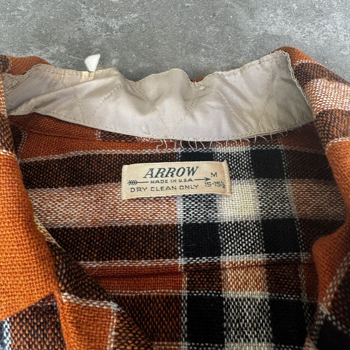 Arrow 60’s Orange and brown vintage flannel Size US M / EU 48-50 / 2 - 2 Thumbnail