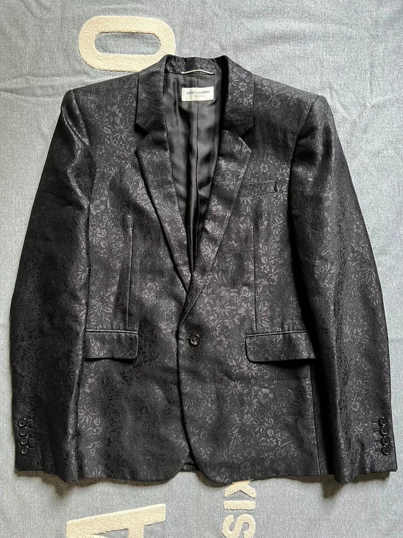 Saint Laurent Paris Saint laurent paris 20 Show Dark Jacquard blazer 2506-Nexta Size 48R - 1 Thumbnail