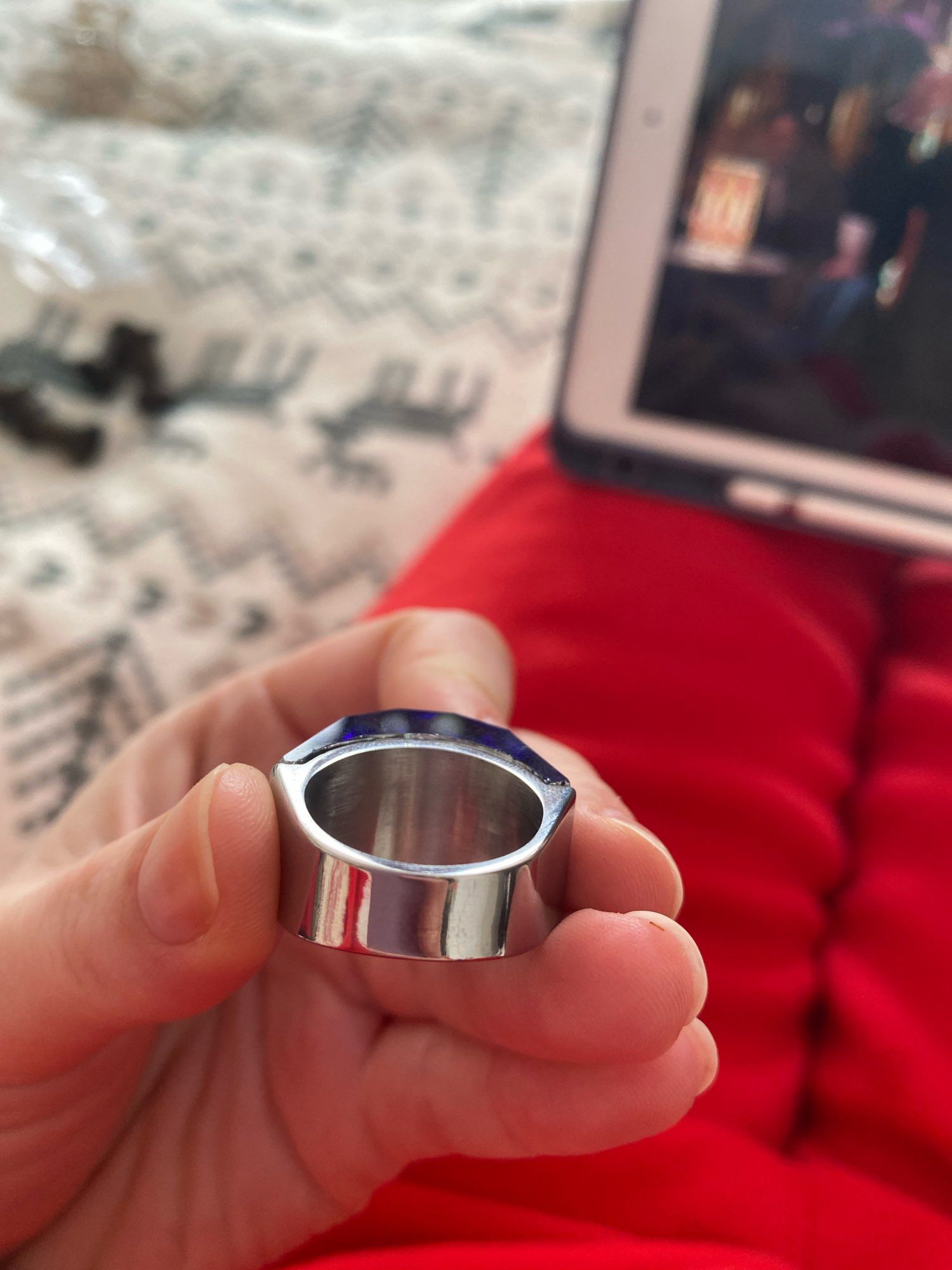Other Luxury Glass Crystal Men Ring Size ONE SIZE - 3 Thumbnail
