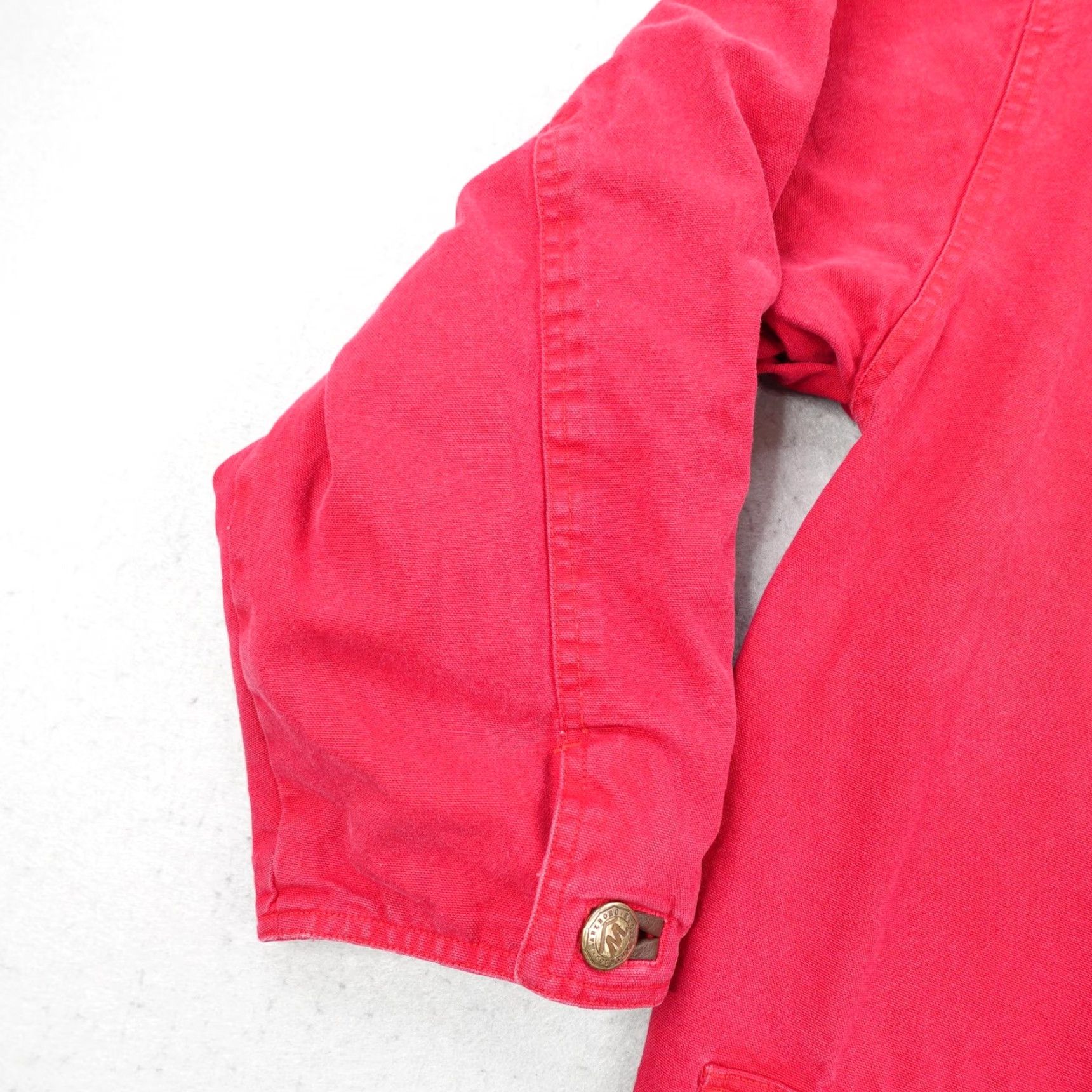 Marlboro VINTAGE Marlboro Country Store Jacket Mens XL Chore Barn Coat Leather Collar 90s Red Canvas Fall Winter Casual Mens Size US XL / EU 56 / 4 - 6 Thumbnail