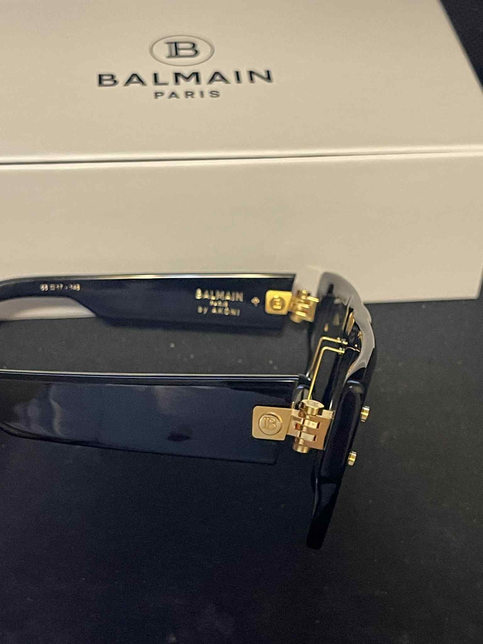 Balmain Balmain Black Akoni Edition B-III Glasses - Black/Gold Size ONE SIZE - 6 Thumbnail