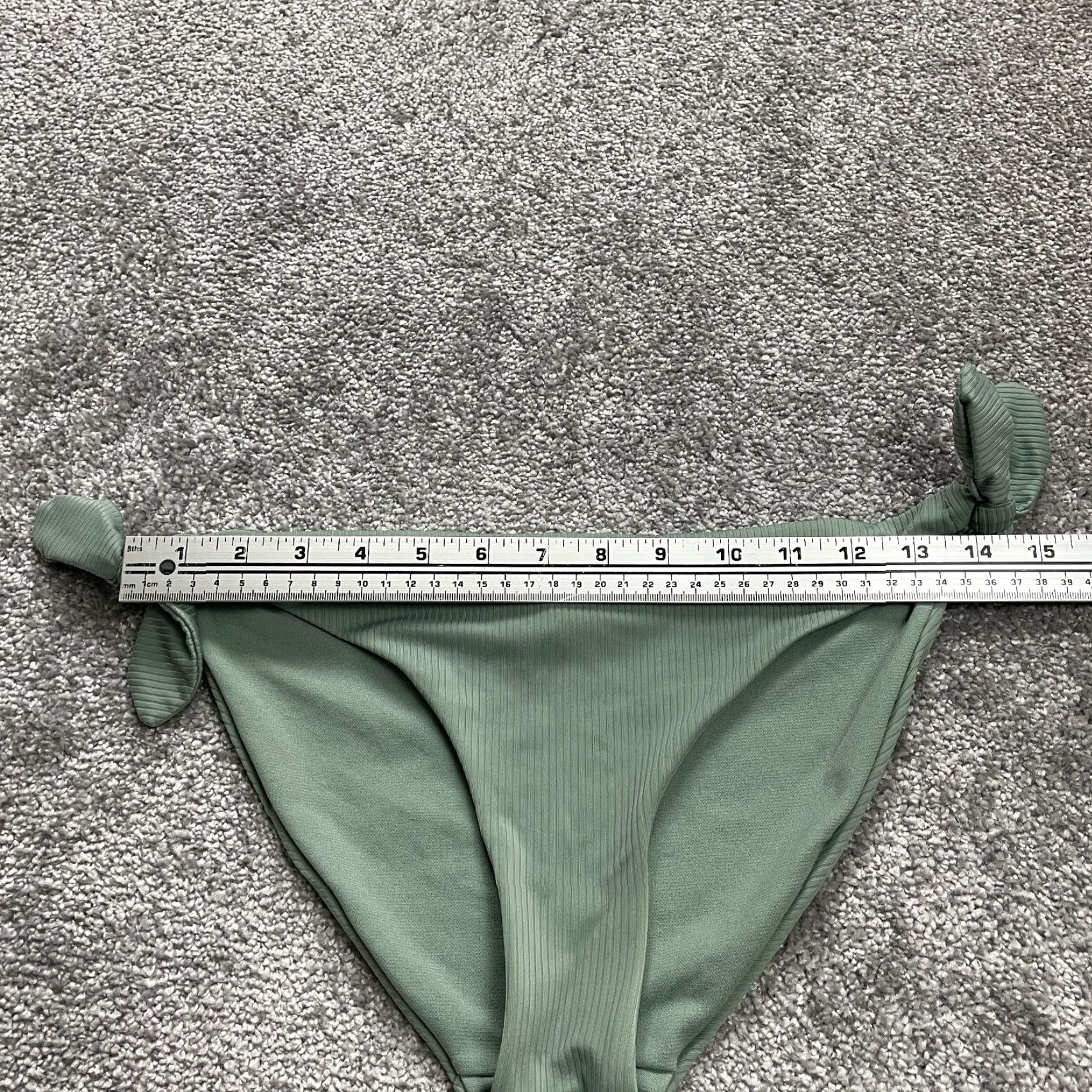 Vintage VINTAGE No Boundaries Women's Bikini Bottom Summer Beach Swimwear Small Pastel Green Side Tie Nylon Spandex Size 32" / US 10 / IT 46 - 6 Thumbnail