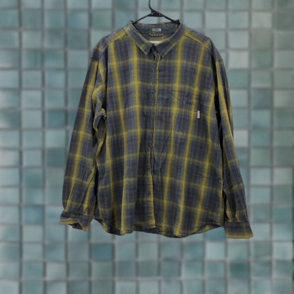 Vintage Columbia Shirt Mens Green Blue Long Sleeve Collared Plaid Button-Up 2XL Regular Casual All Season Lightweight Classic Mens Size US XXL / EU 58 / 5 - 1 Thumbnail