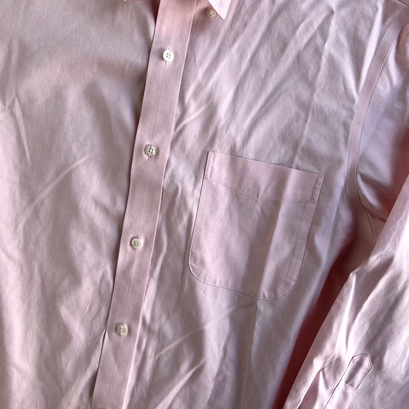 Lands' End Lands' End Dress Shirt Mens 14.5 32 Pink No Iron Supima Pinpoint Long Sleeve Dress Shirt Mens 14.5 32 Pink No Iron Supima Pinpoint Long Sleeve Size 40R - 2 Thumbnail
