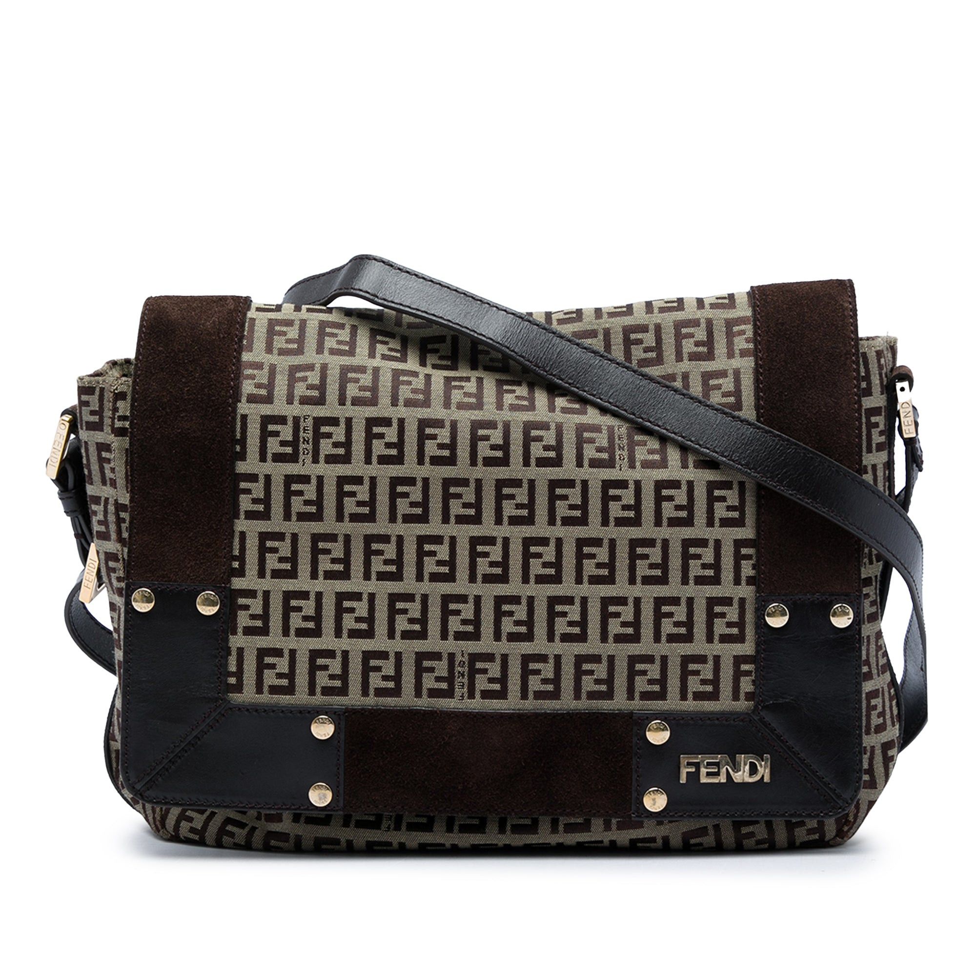 Fendi Zucchino Canvas Messenger Bag Size ONE SIZE - 1 Thumbnail