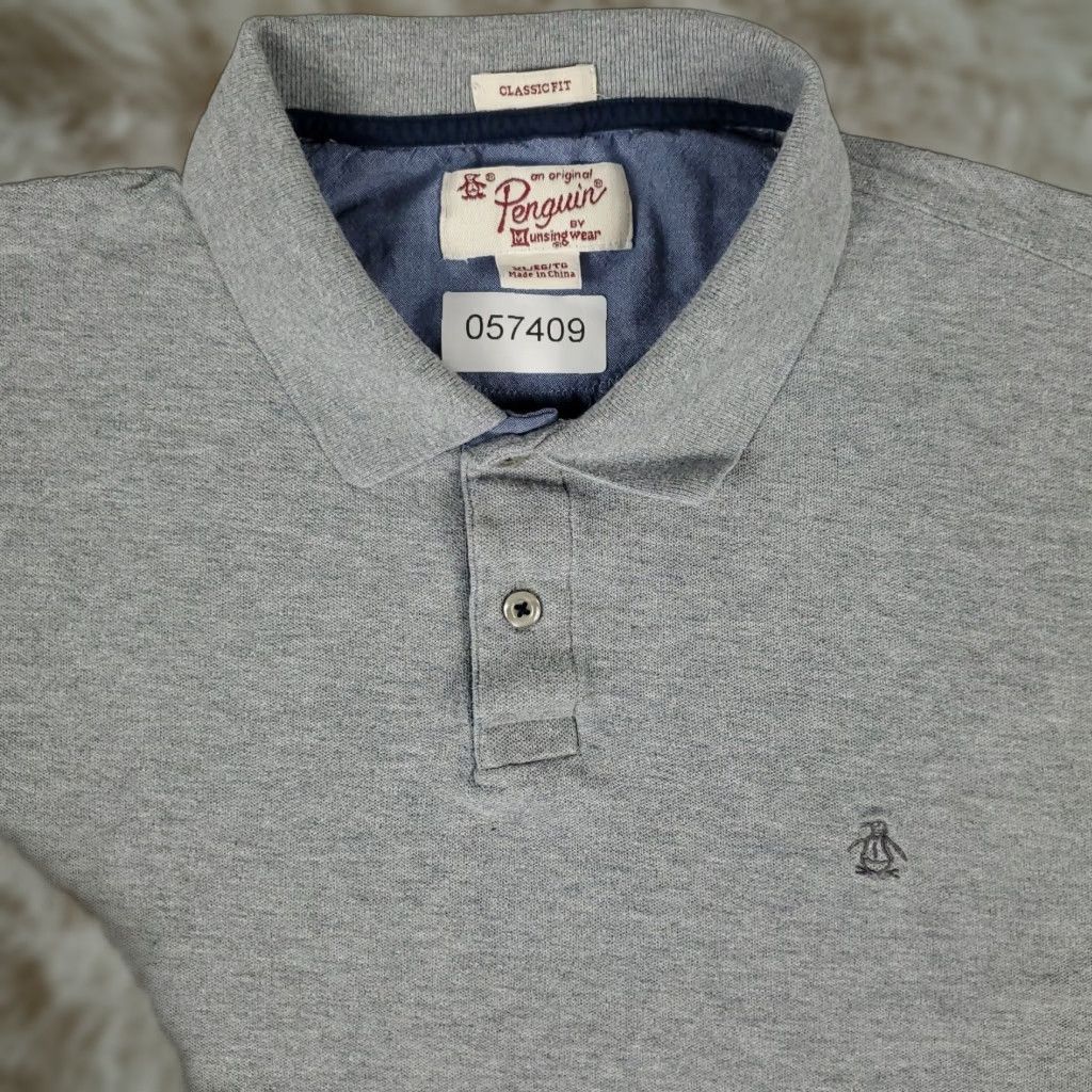 Original Penguin Penguin Polo Shirt Mens Size XL Gray Casual Short Sleeve Adult Size US XL / EU 56 / 4 - 1 Thumbnail