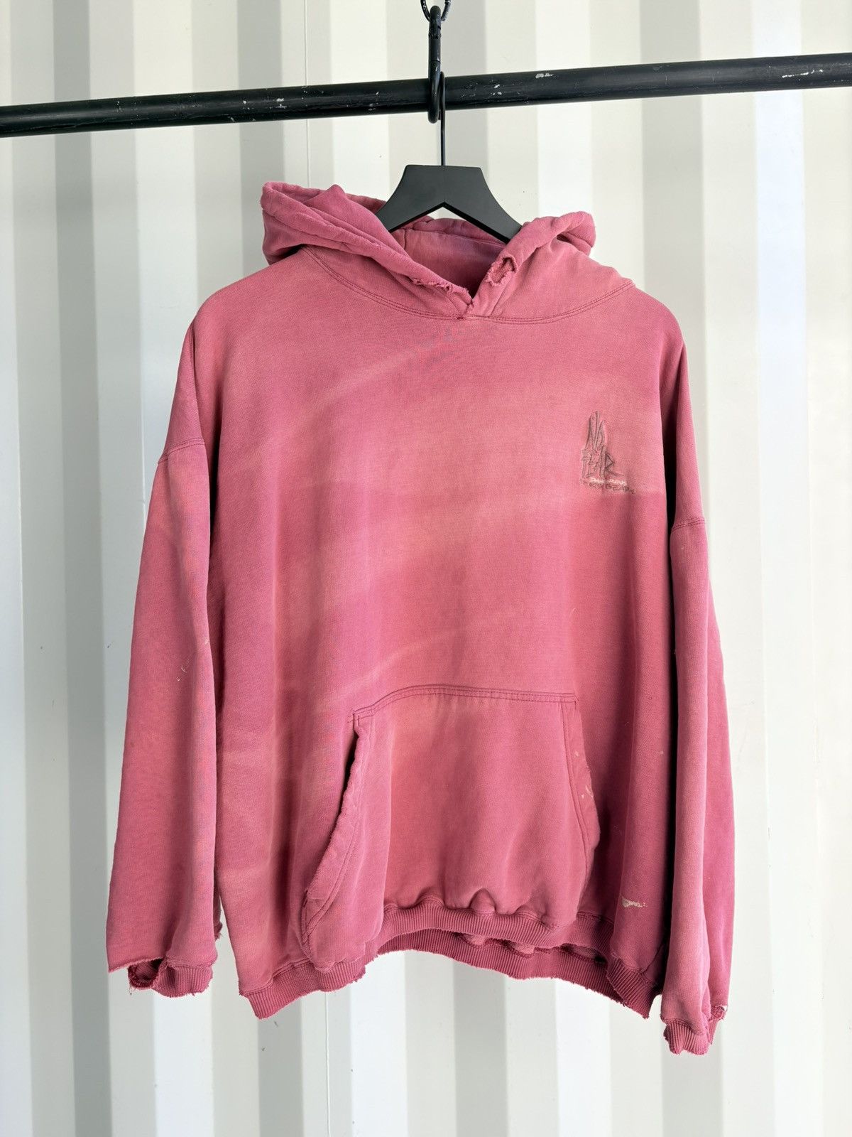 No Fear Thrashed Distressed Sun Faded Sweatshirt Grunge