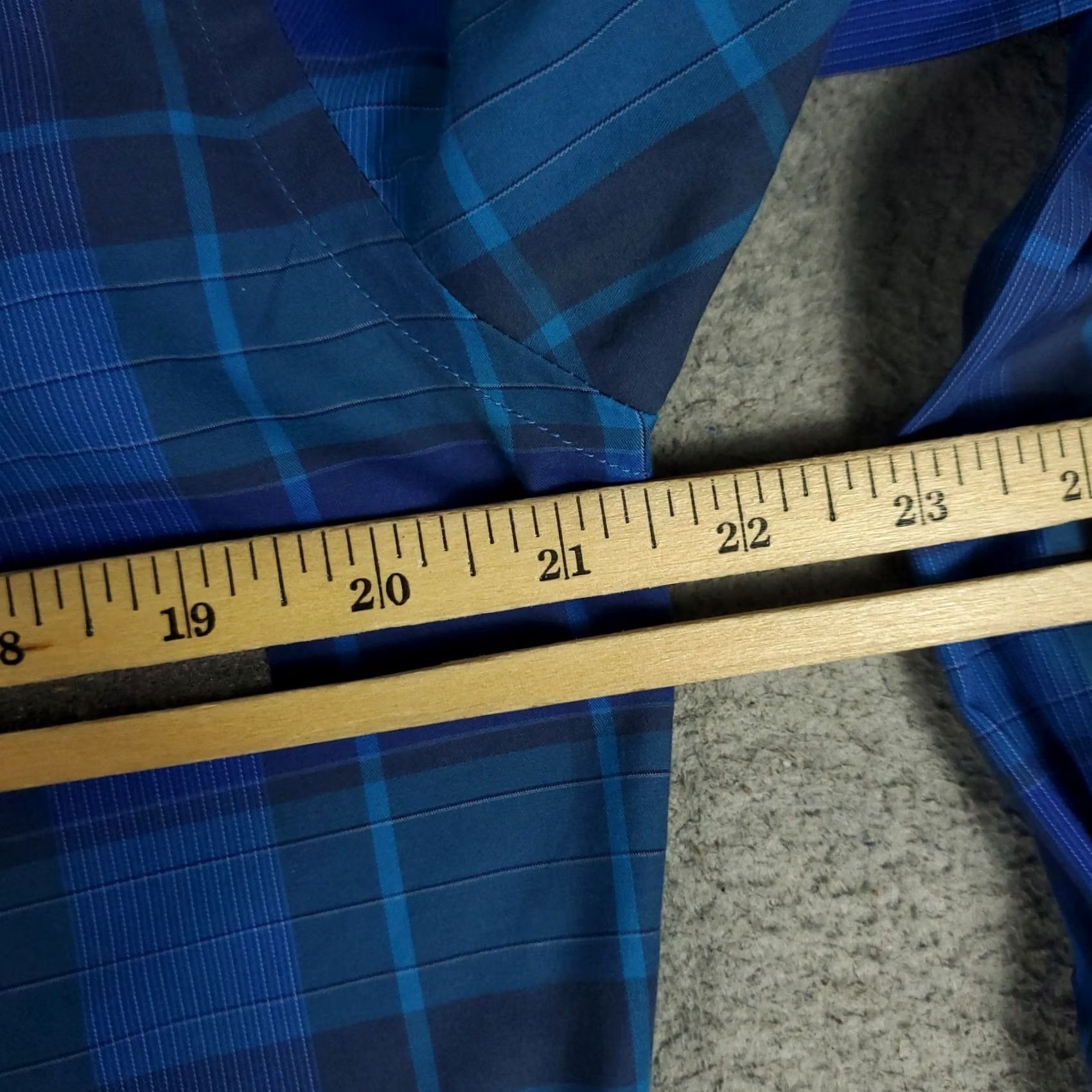 BUGATCHI Bugatchi Shirt Mens Medium Plaid Blue Cotton Button-Up Long Sleeve Collared Size US M / EU 48-50 / 2 - 5 Thumbnail