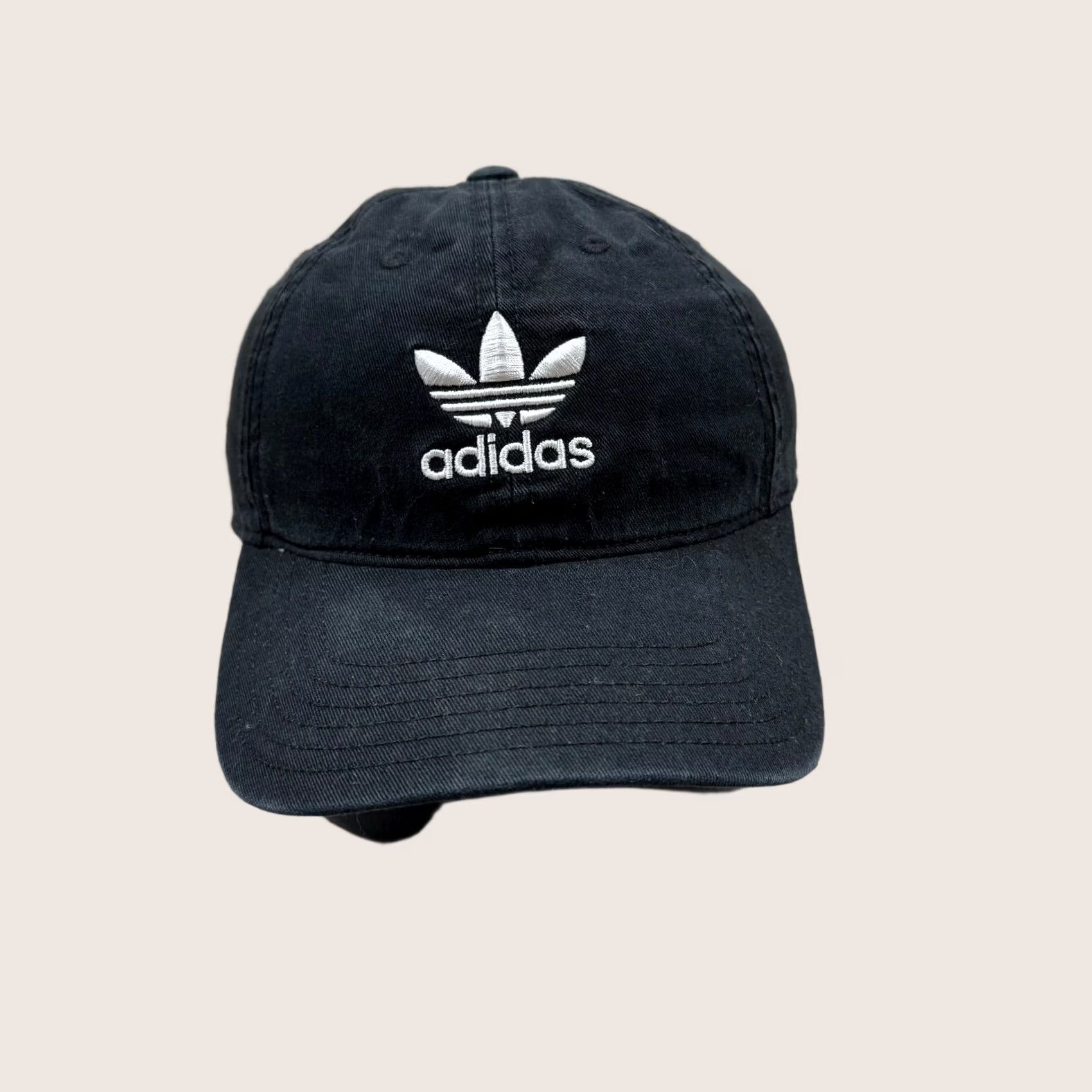 Adidas Adidas Hat Cap Mens Black Adjustable Strap Back Tre Foil Logo Casual Size ONE SIZE - 1 Thumbnail