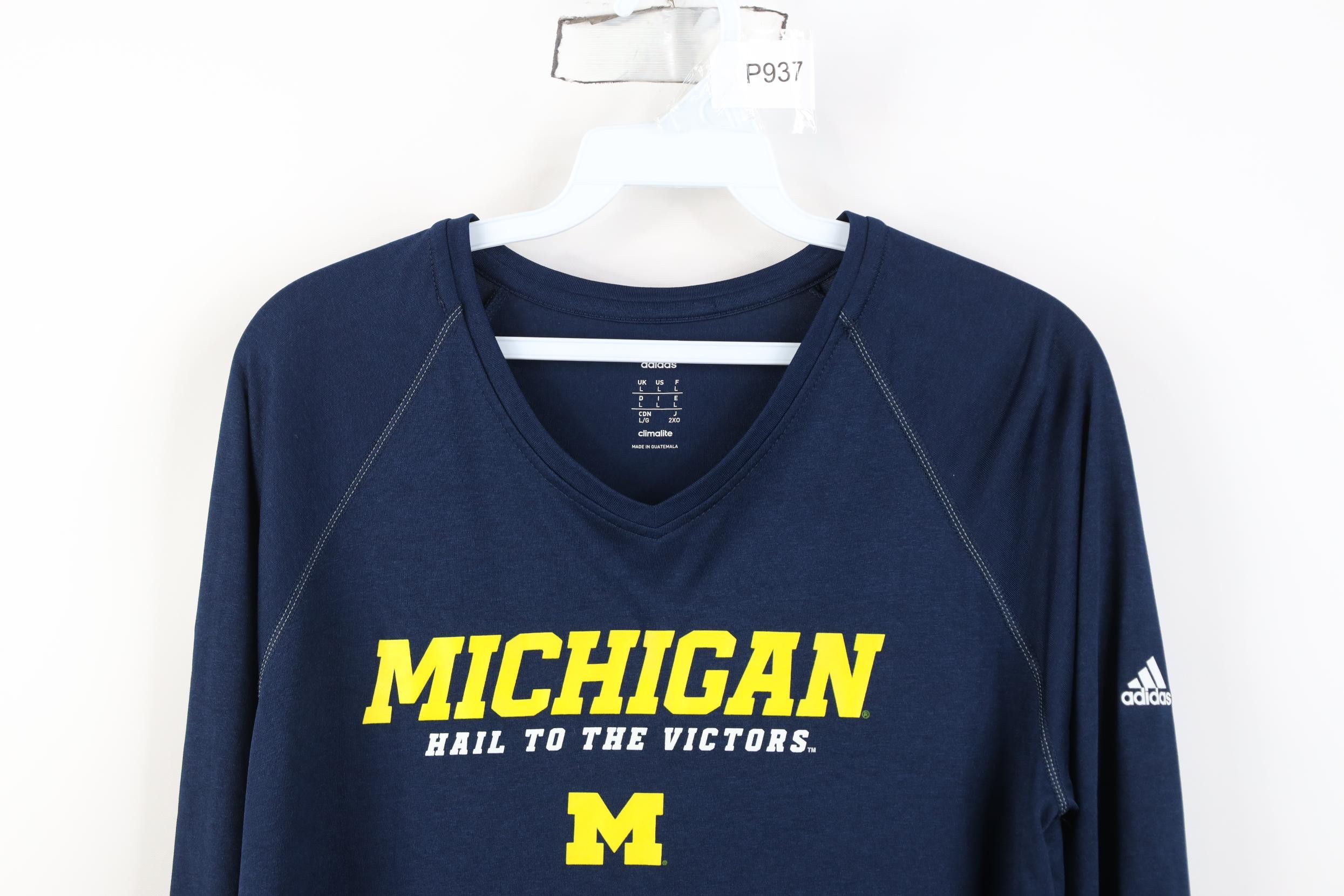 Adidas Adidas University of Michigan Long Sleeve T-Shirt Blue Size L / US 10 / IT 46 - 2 Thumbnail