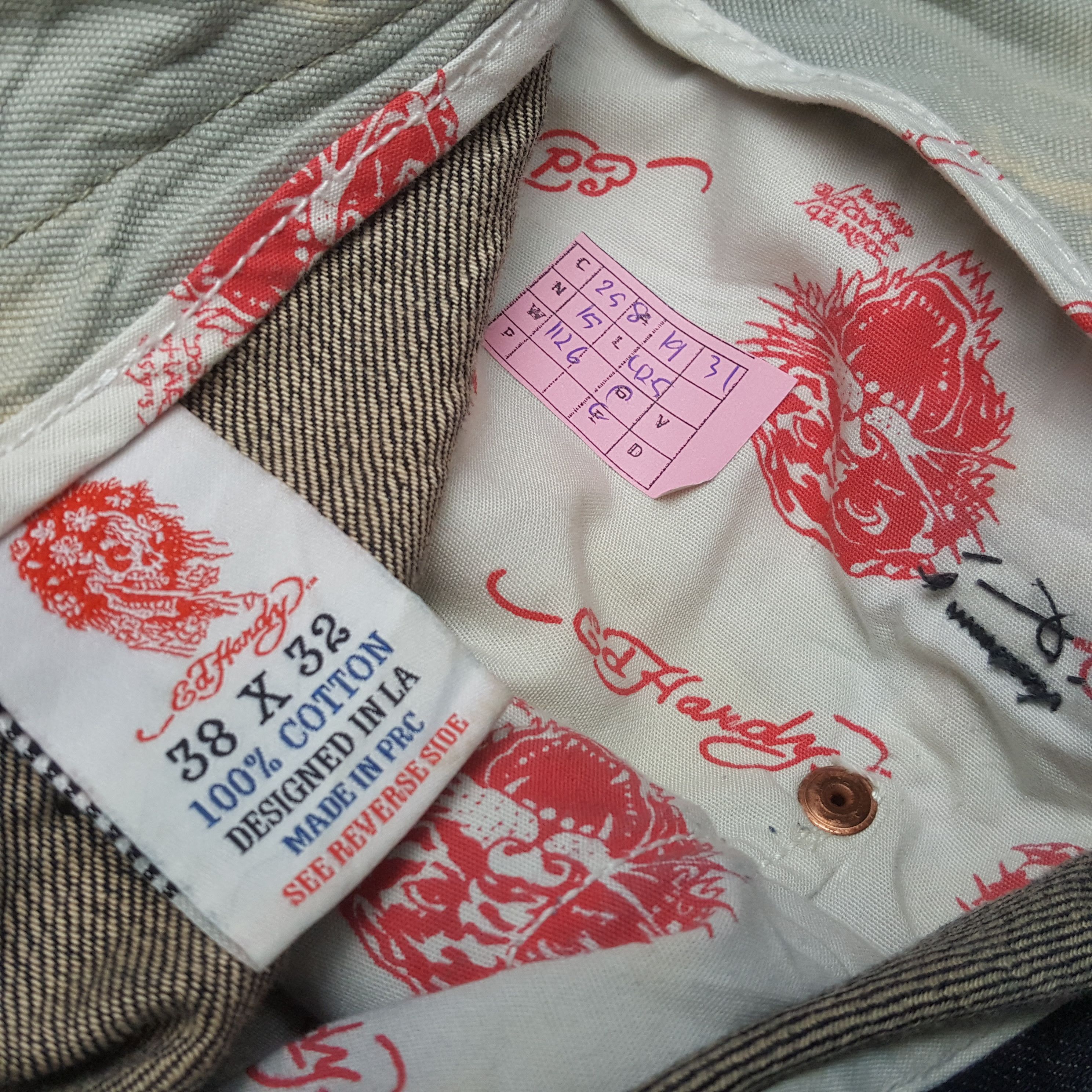 Christian Audigier × Ed Hardy × Vintage ED HARDY Fashion Designer Brand Snake Design Jeans Size US 38 / EU 54 - 13 Thumbnail