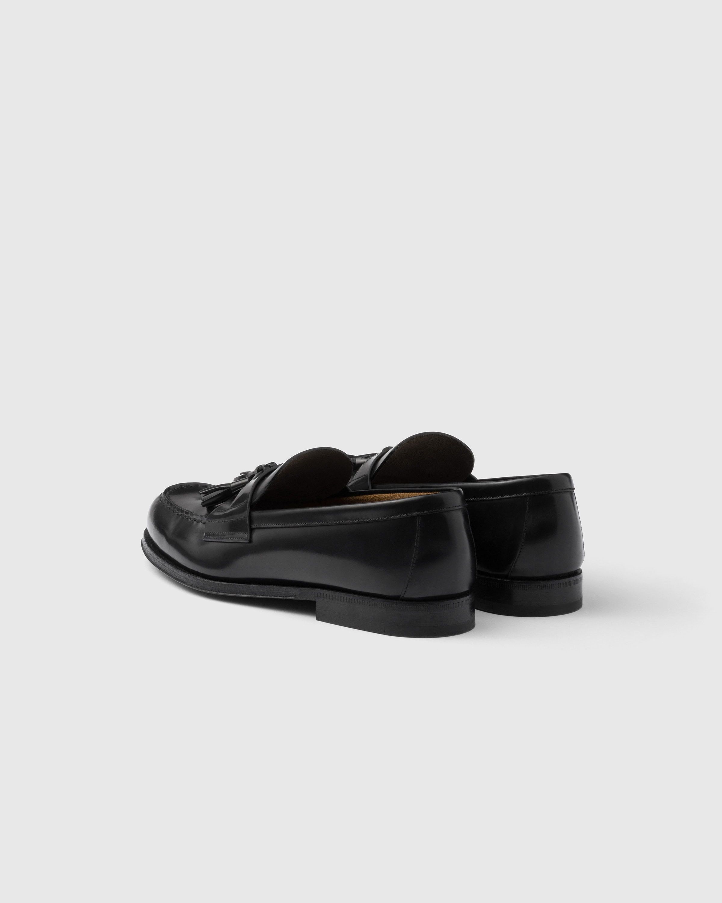 Prada o1bcso1str1025 Spazzolato Brushed Loafers in Black Size US 8 / EU 41 - 4 Thumbnail