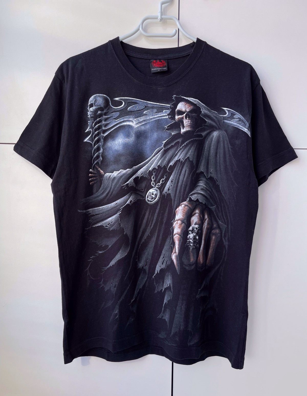 Band Tees × Vintage 🔥Vintage Y2k Spiral Skull Tee Size US M / EU 48-50 / 2 - 1 Thumbnail