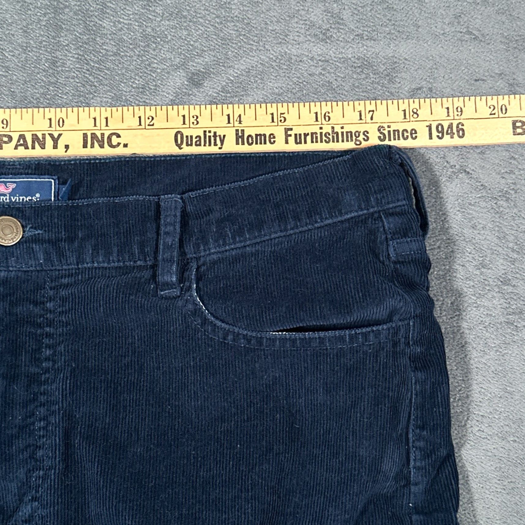Vineyard Vines Vineyard Vines Corduroy Pants Mens 35x32 Navy Blue Pinwale Stretch Straight Leg Size US 35 - 7 Thumbnail