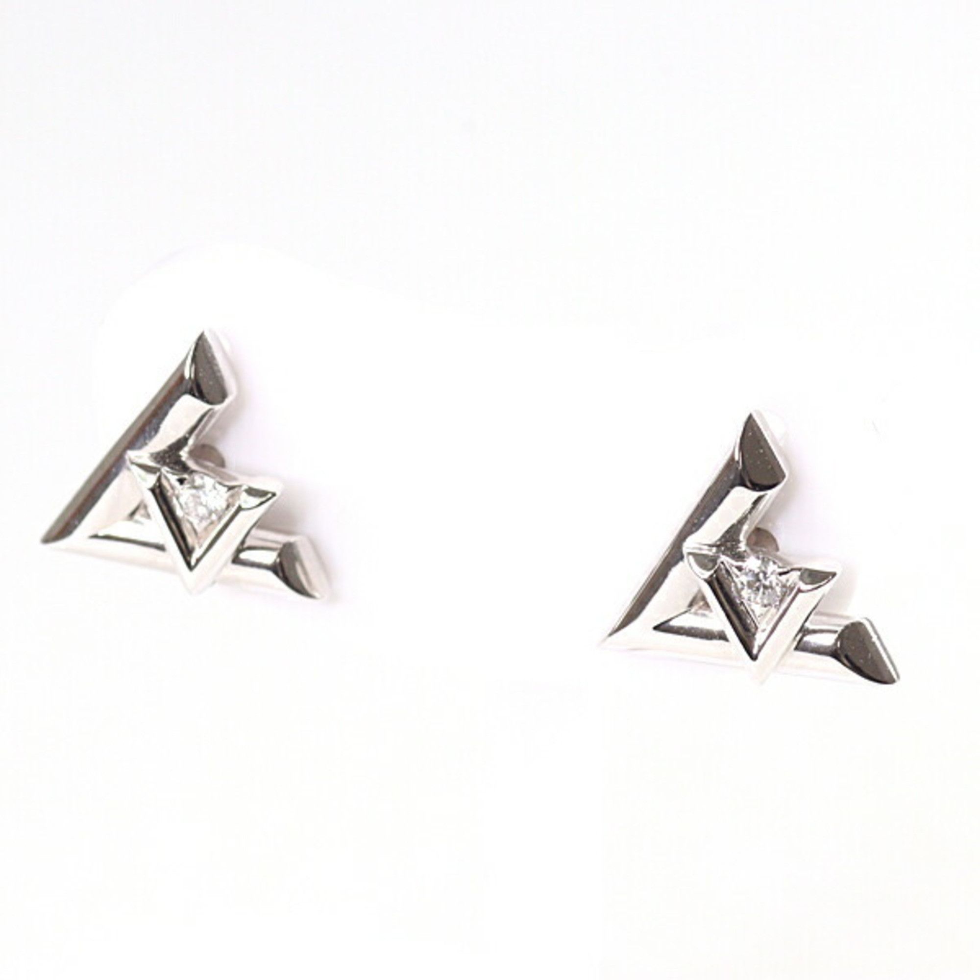 Louis Vuitton Louis Vuitton earrings LV Volt One white gold diamond 750WG Q96970 set of 2 Size ONE SIZE - 1 Thumbnail