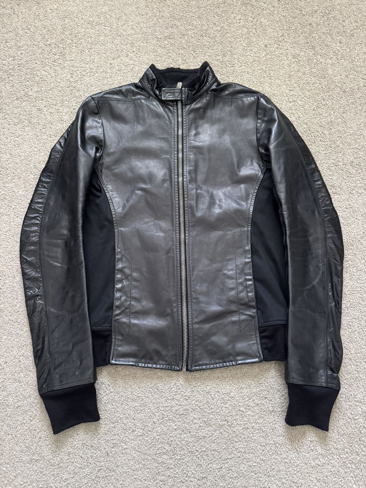 Rick Owens Rick Owens Stooges Blistered leather jacket | Grailed